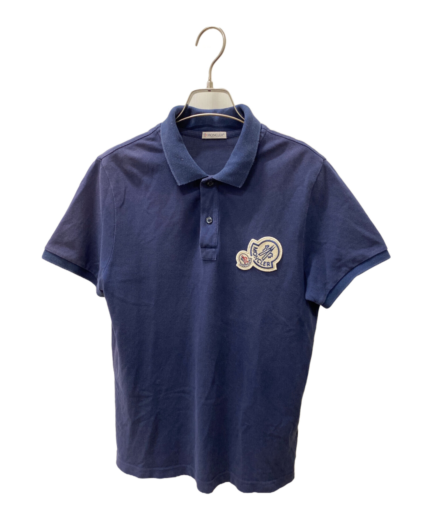 中古・古着通販】MONCLER (モンクレール) ポロシャツ ネイビー サイズ