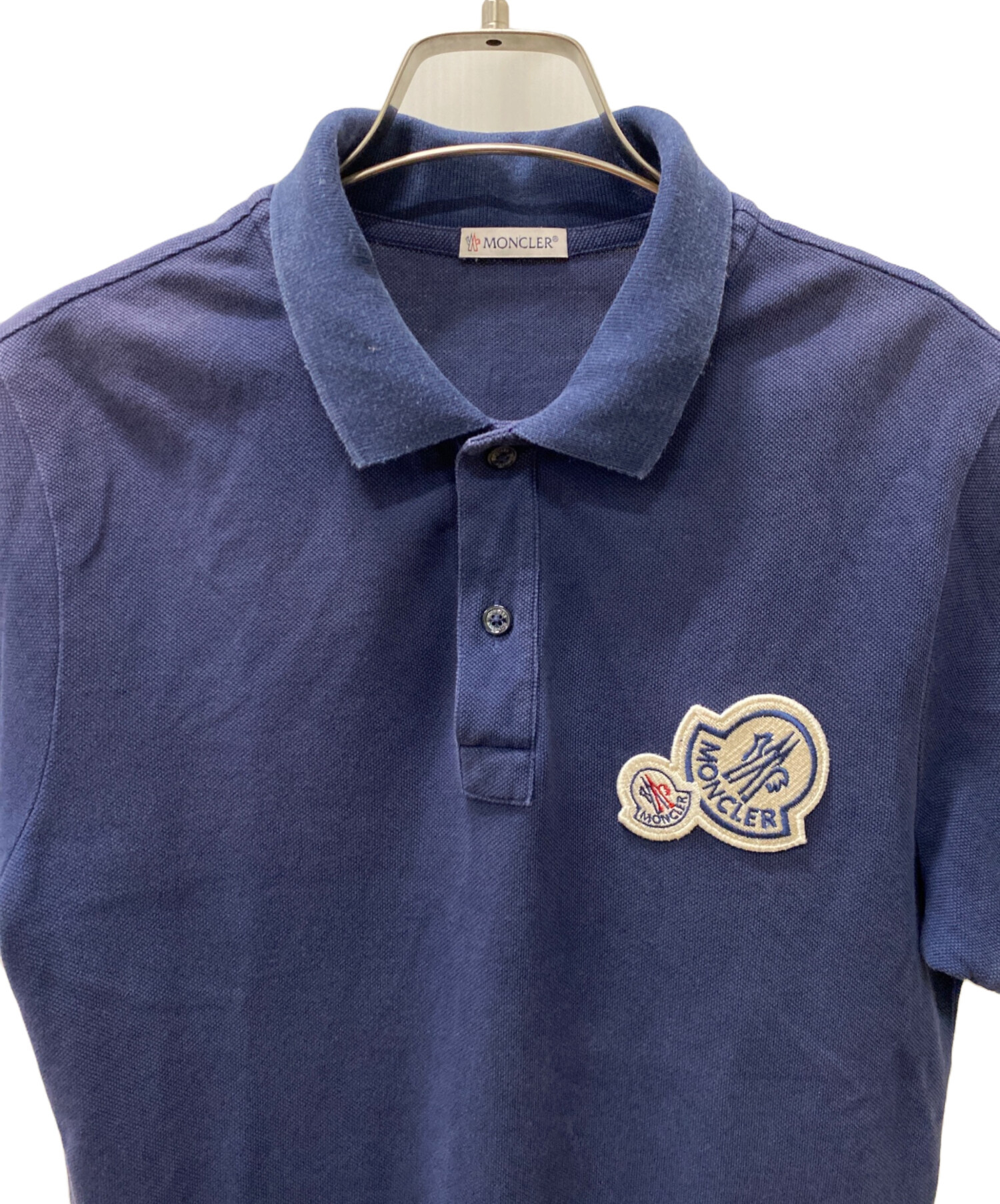 中古・古着通販】MONCLER (モンクレール) ポロシャツ ネイビー サイズ