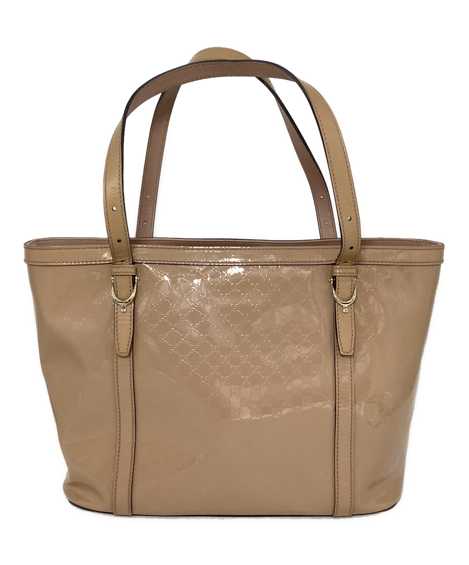 GUCCI グッチ パテントレザー トートバッグ エナメル 中古・古着通販】GUCCI (グッチ) エナメルトートバッグ｜ブランド
