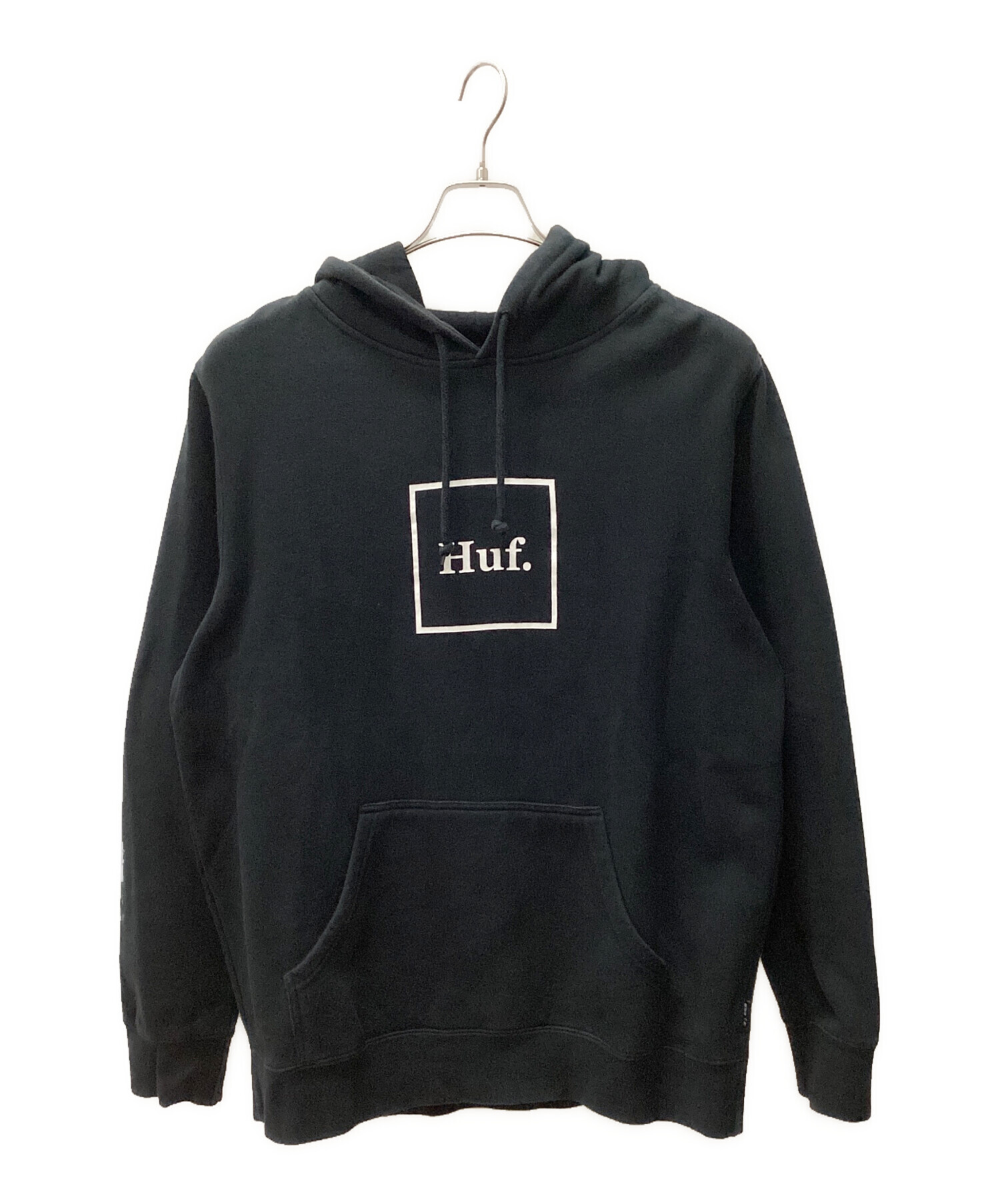 中古・古着通販】HUF (ハフ) プルオーバーパーカー ブラック サイズ:L 