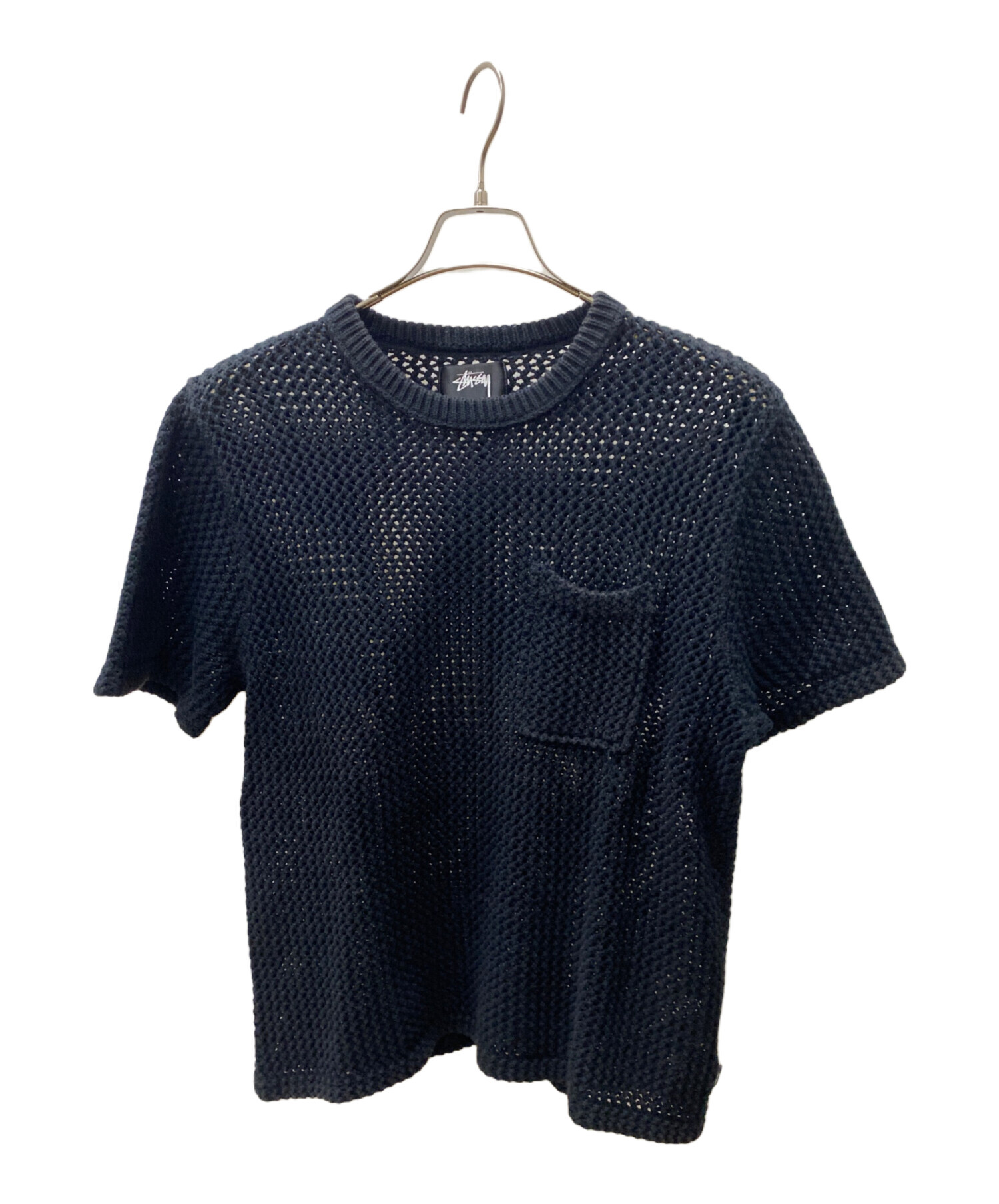 中古・古着通販】stussy (ステューシー) メッシュTシャツ ブラック