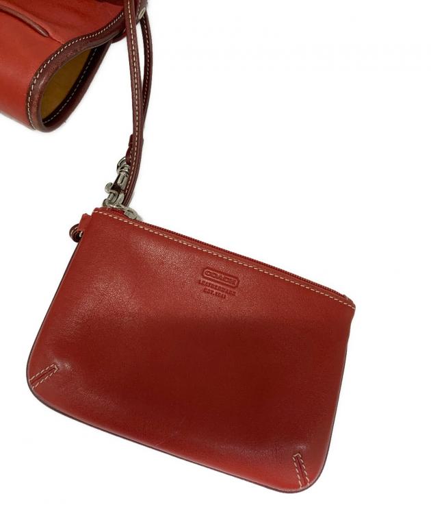 中古・古着通販】COACH (コーチ) レザートートバッグ レッド｜ブランド