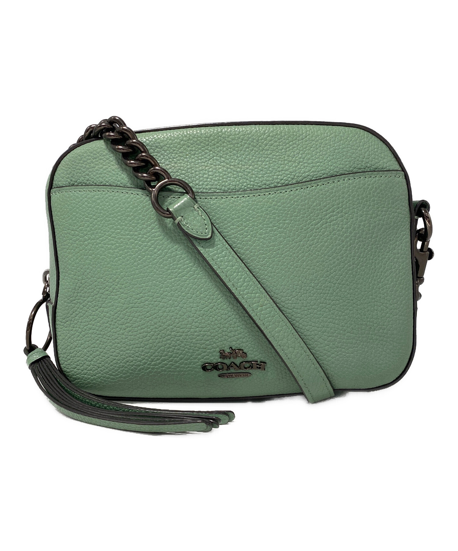 中古・古着通販】COACH (コーチ) ショルダーバッグ ミントグリーン