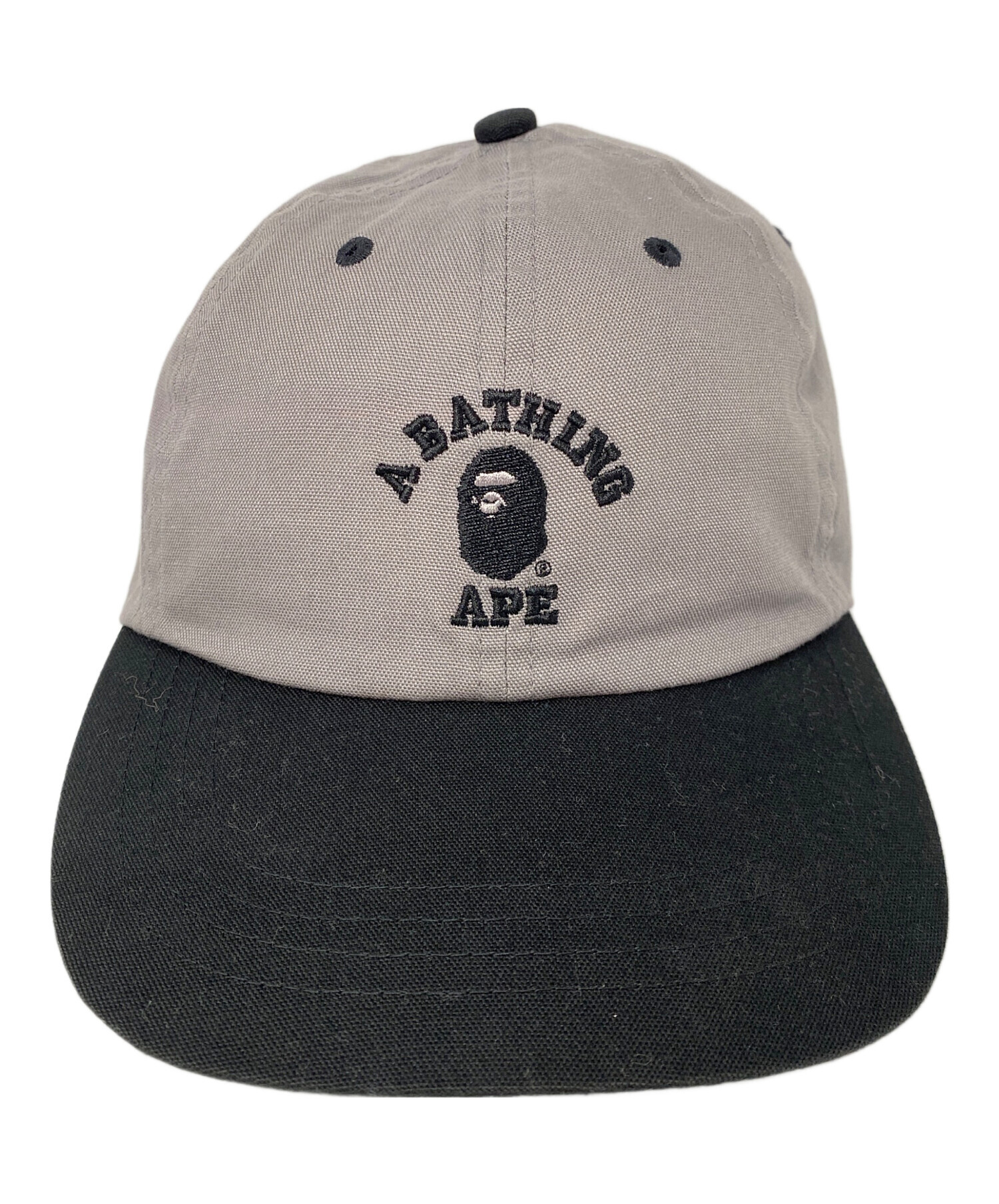 A BATHING APE アベイシングエイプ キャップ  白 【古着】【中古】【送料無料】 中古・古着通販】A BATHING APE (アベイシングエイプ) キャップ グレー