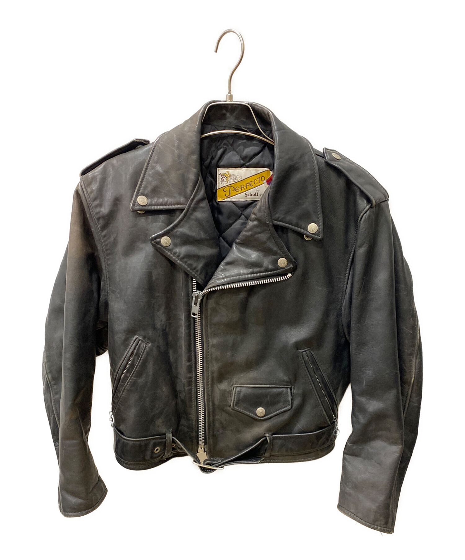 未着用Schott ブラック ダブルライダースジャケット　 M 中古・古着通販】Schott (ショット) ダブルライダースジャケット