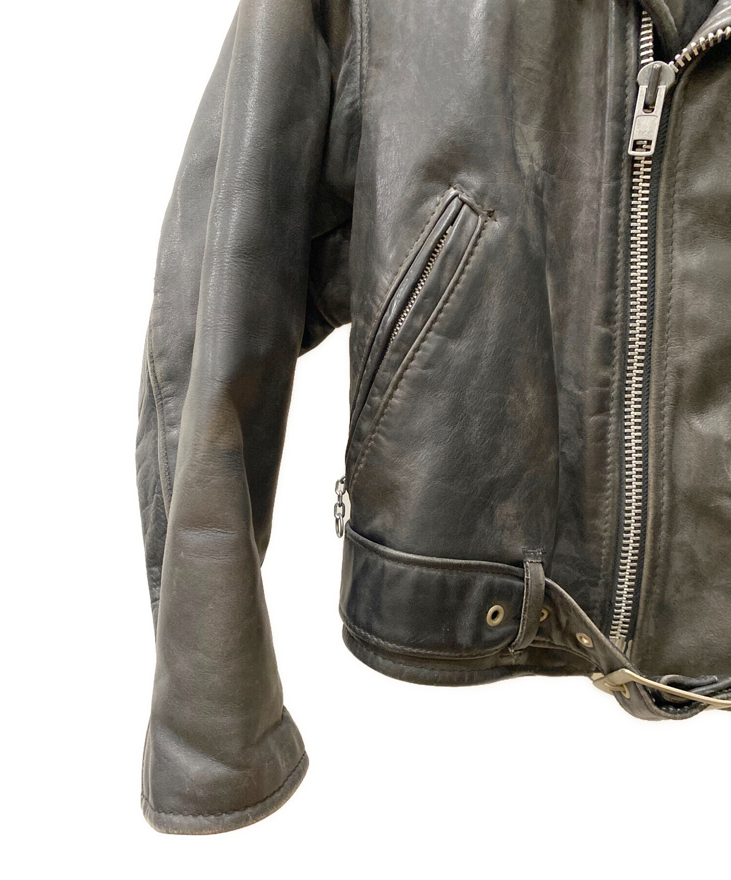 未着用Schott ブラック ダブルライダースジャケット　 M 中古・古着通販】Schott (ショット) ダブルライダースジャケット
