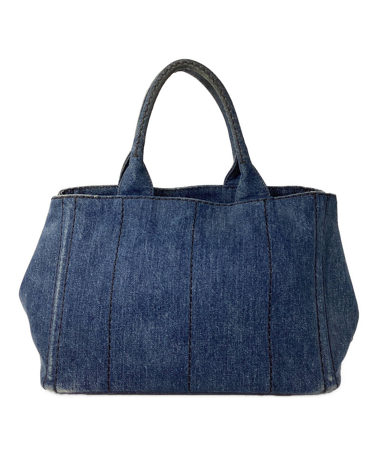 中古・古着通販】PRADA (プラダ) デニムカナパトートバッグ インディゴ