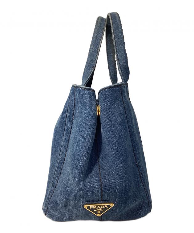 中古・古着通販】PRADA (プラダ) デニムカナパトートバッグ インディゴ