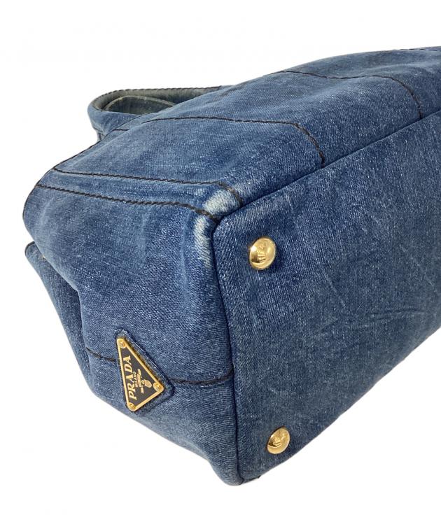 中古・古着通販】PRADA (プラダ) デニムカナパトートバッグ インディゴ