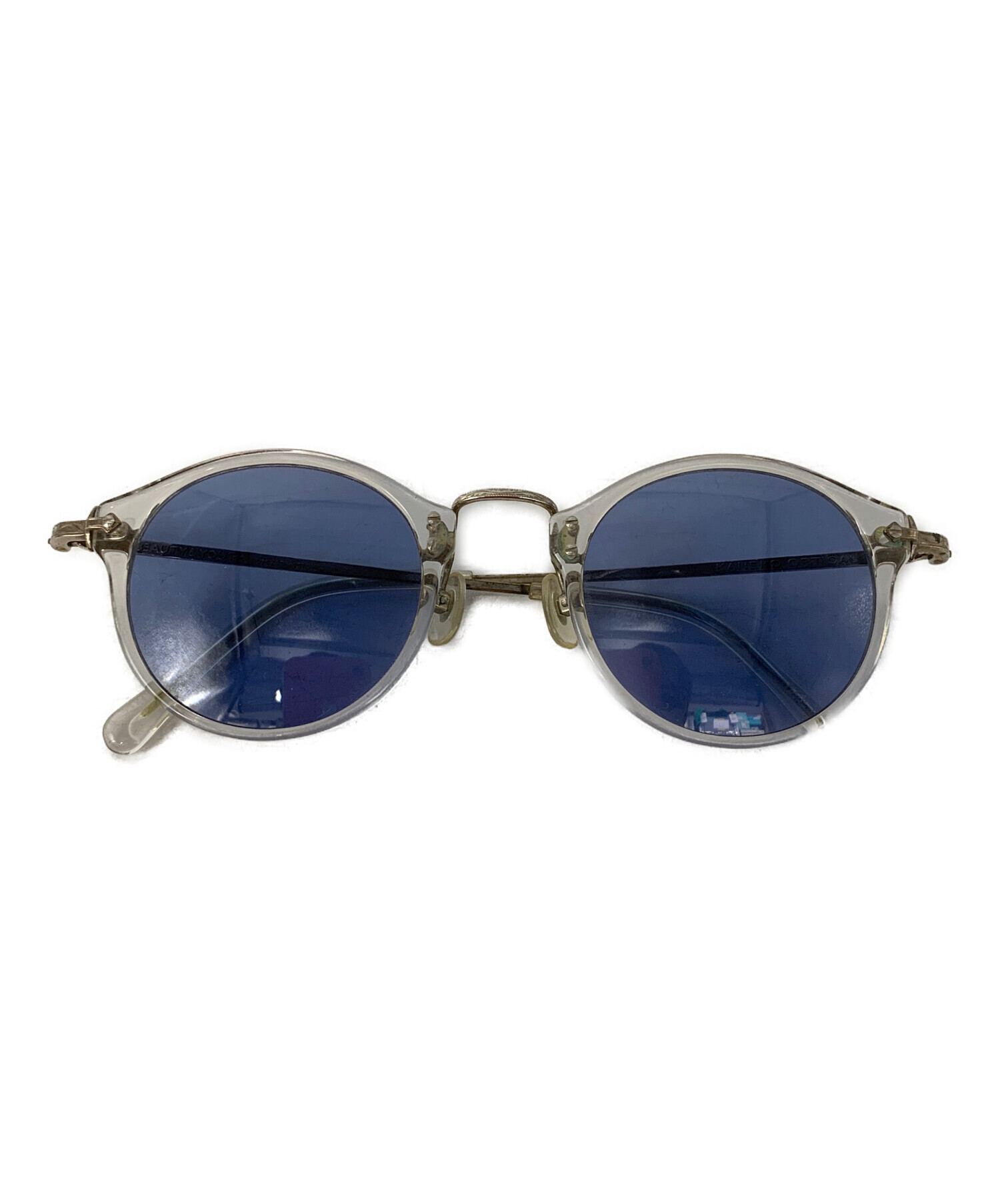 金子眼鏡 BEAUTY&YOUTH ターコイズブルー 度なし サングラス 中古・古着通販】BEAUTY&YOUTH UNITED ARROWS (ビューティーアンド