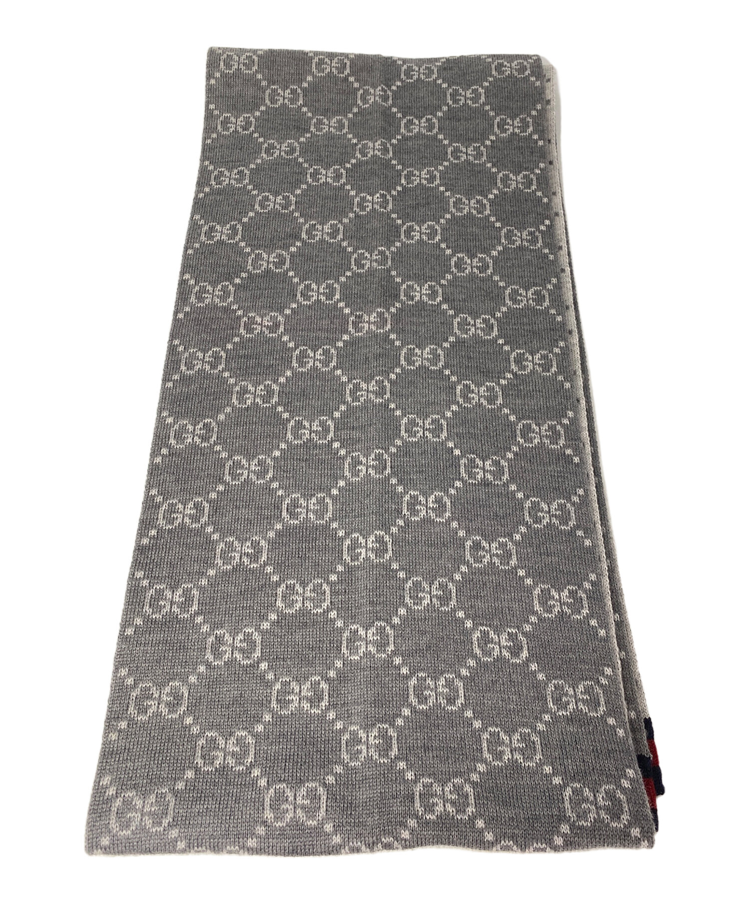 GUCCI グッチグレー GGロゴマフラー 美品 中古・古着通販】GUCCI (グッチ) GG総柄マフラー グレー｜ブランド