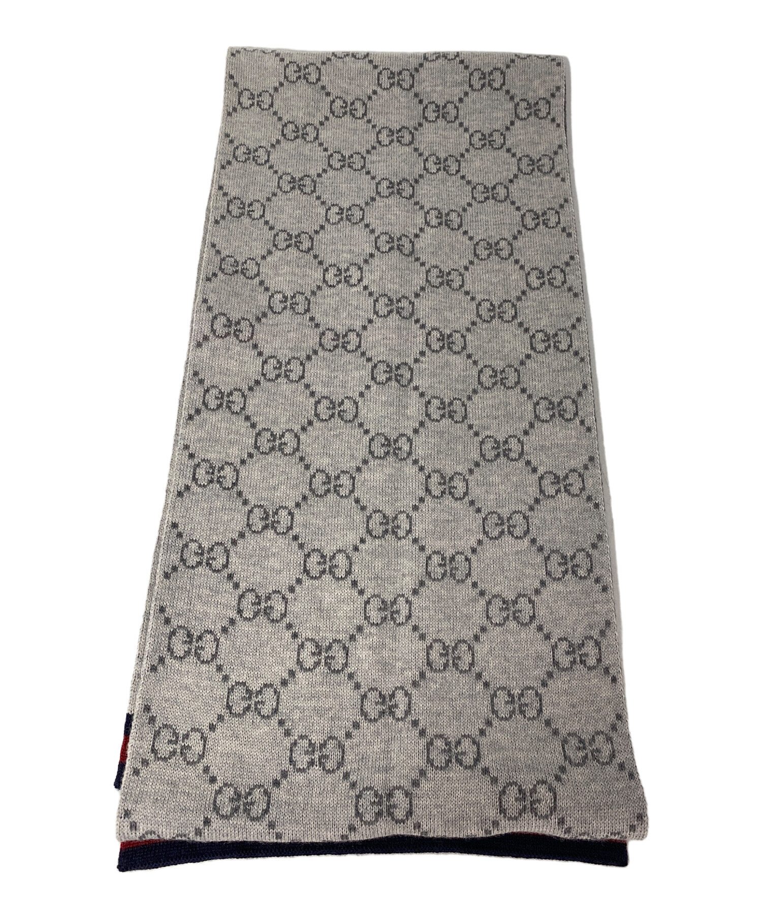 はなっぷ様✨ グッチ カシミヤ100％ GG 総柄　マフラー グレー 中古・古着通販】GUCCI (グッチ) GG総柄マフラー グレー｜ブランド