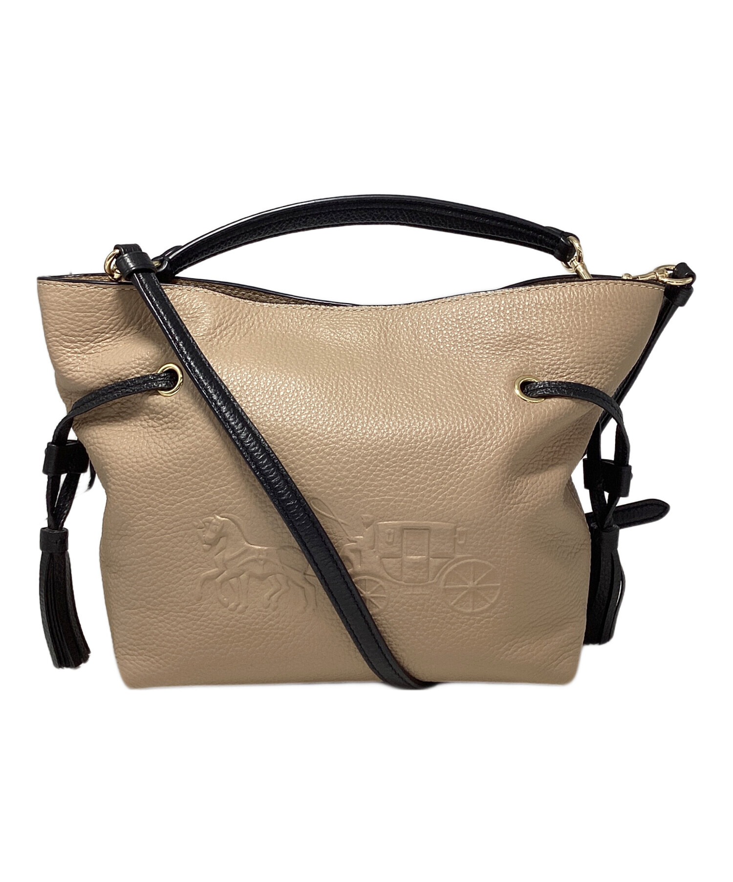 中古・古着通販】COACH (コーチ) 2WAYショルダーバッグ ベージュ 
