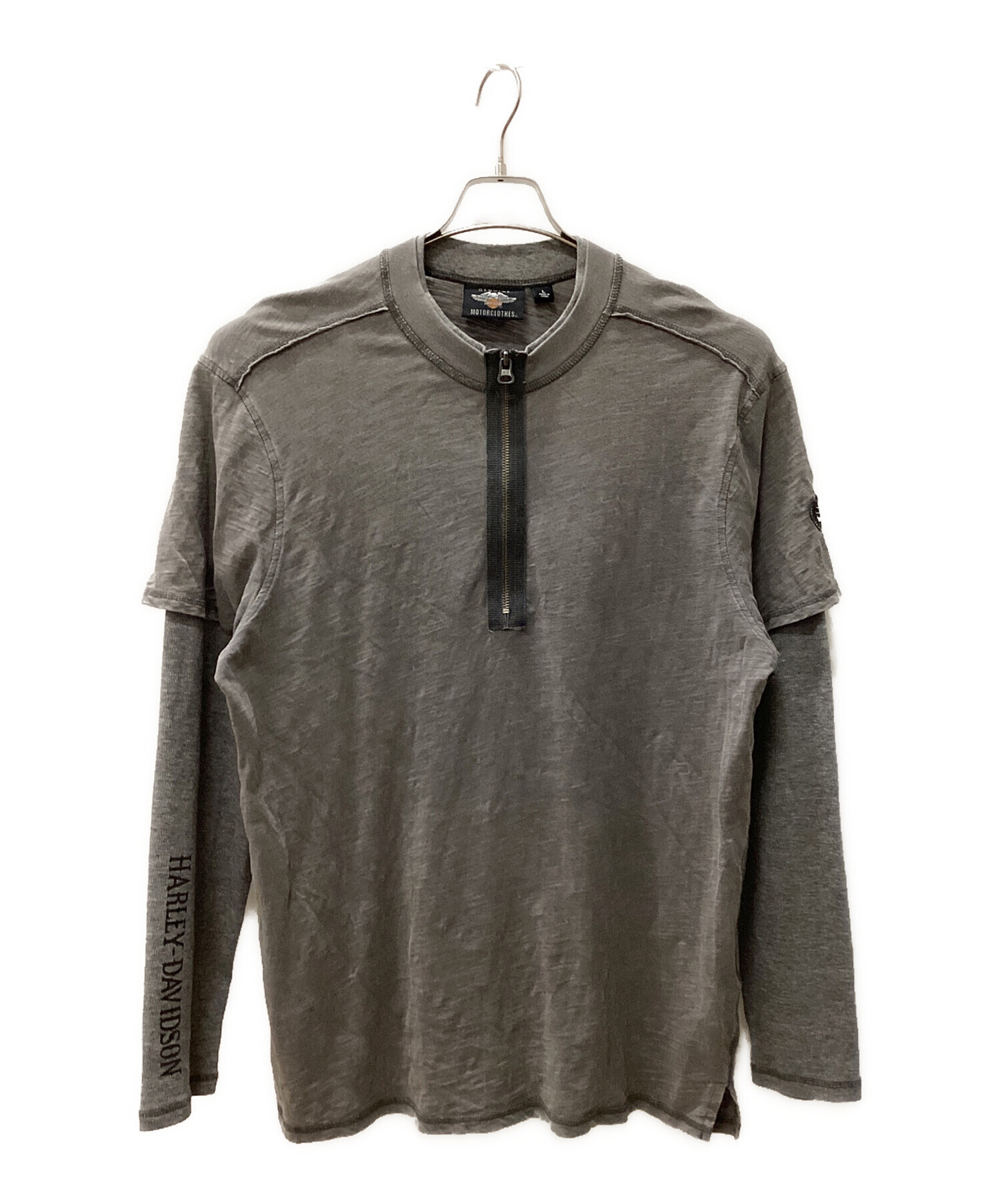 HARLEY-DAVIDSON 長袖カットソー グレー 中古・古着通販】HARLEY-DAVIDSON (ハーレーダビッドソン) 長袖