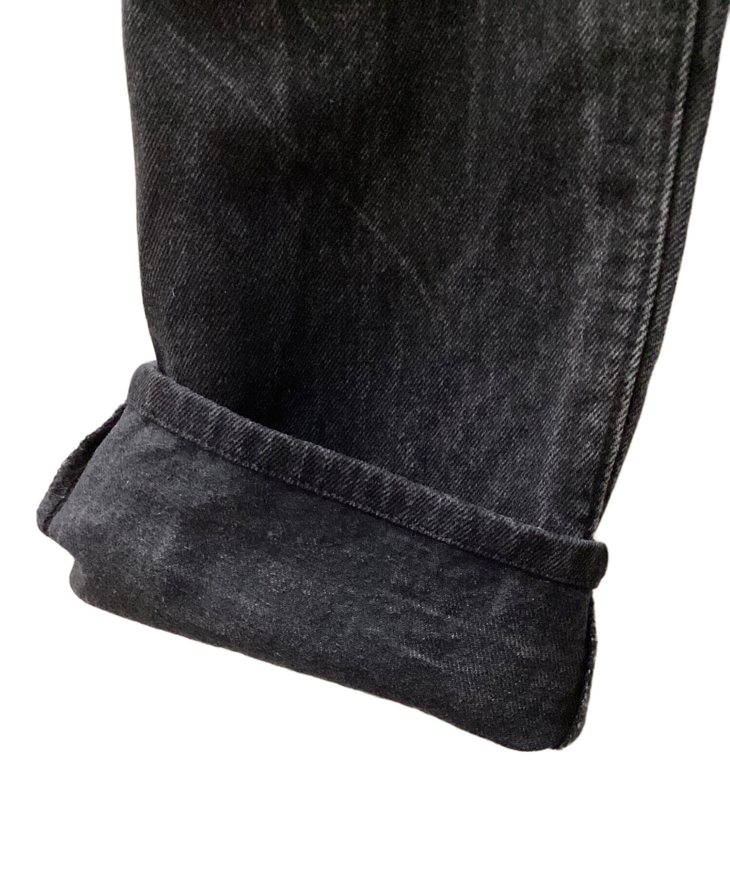 中古・古着通販】orSlow (オアスロウ) 107Wデニムパンツ ブラック 