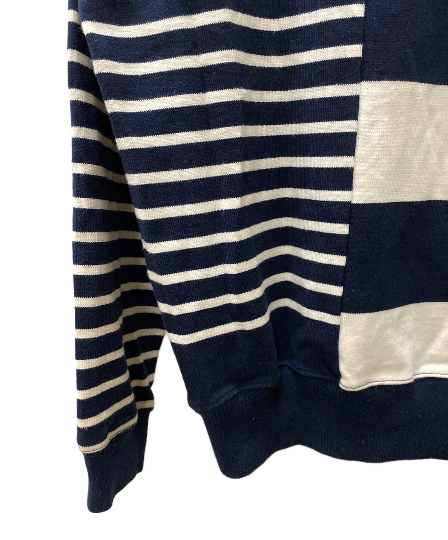 中古・古着通販】nanamica (ナナミカ) 厚手ニット ネイビー×ベージュ