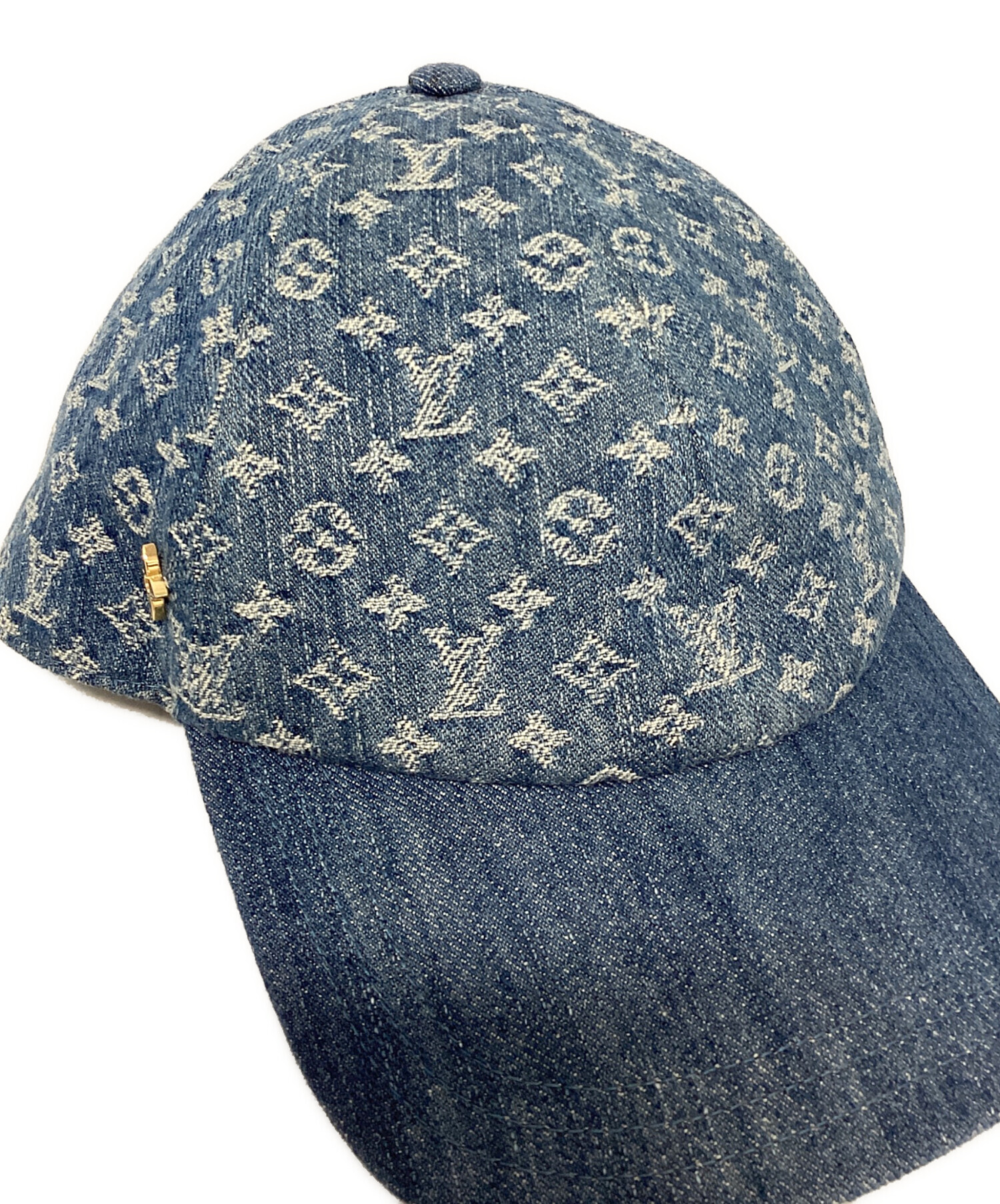 LOUIS VUITTON モノグラム キャップ ネイビー イタリア製 中古・古着通販】LOUIS VUITTON (ルイ ヴィトン) キャップ・LV