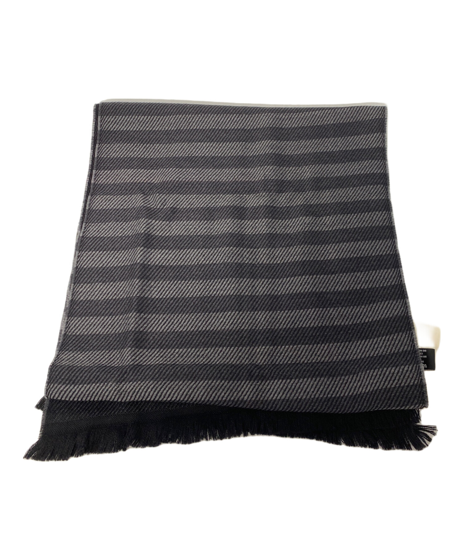 新品❣️Giorgio Armani ブラック マフラー 中古・古着通販】GIORGIO ARMANI (ジョルジオアルマーニ) マフラー