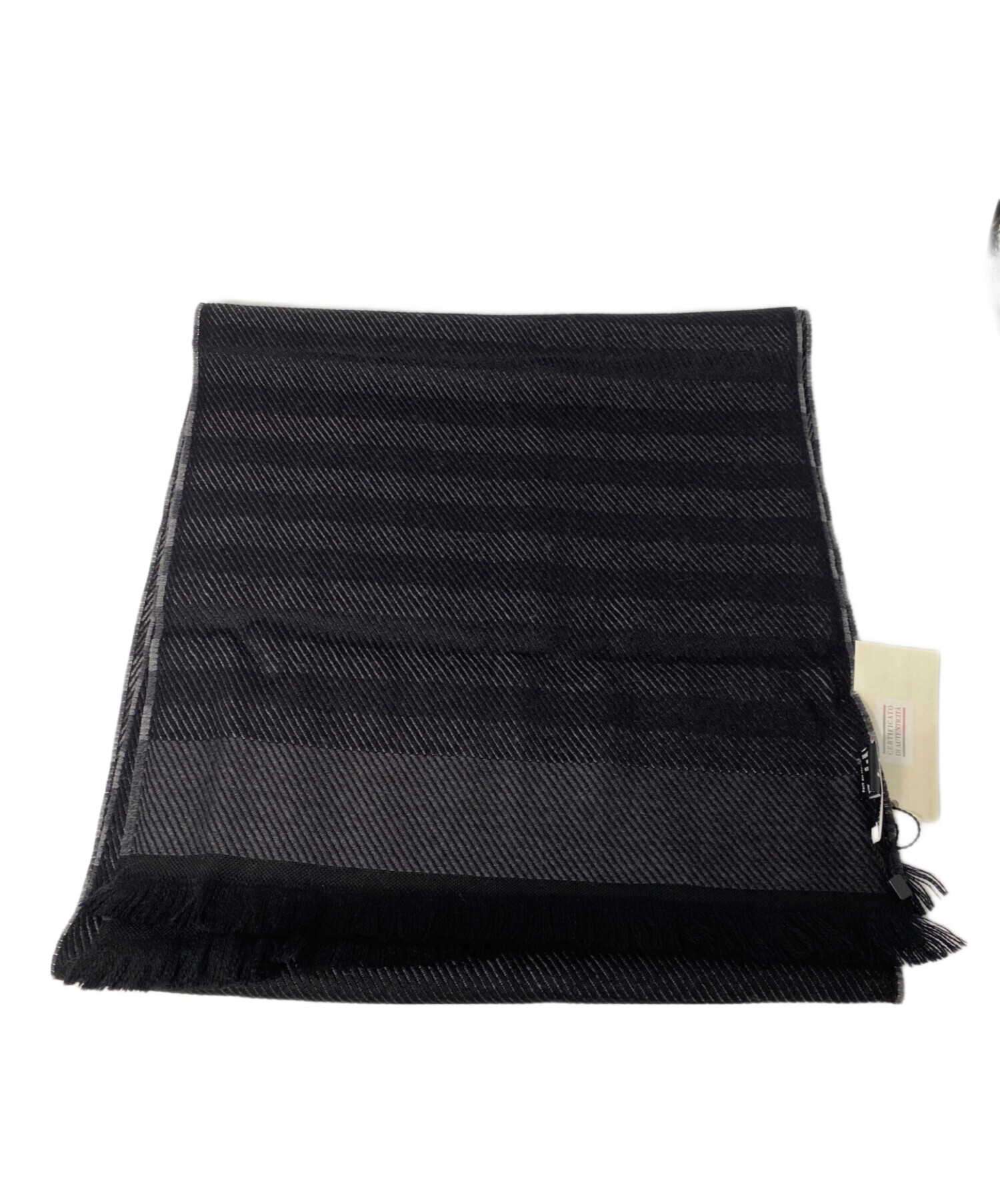 Giorgio Armani ブラックマフラー 中古・古着通販】GIORGIO ARMANI (ジョルジオアルマーニ) マフラー