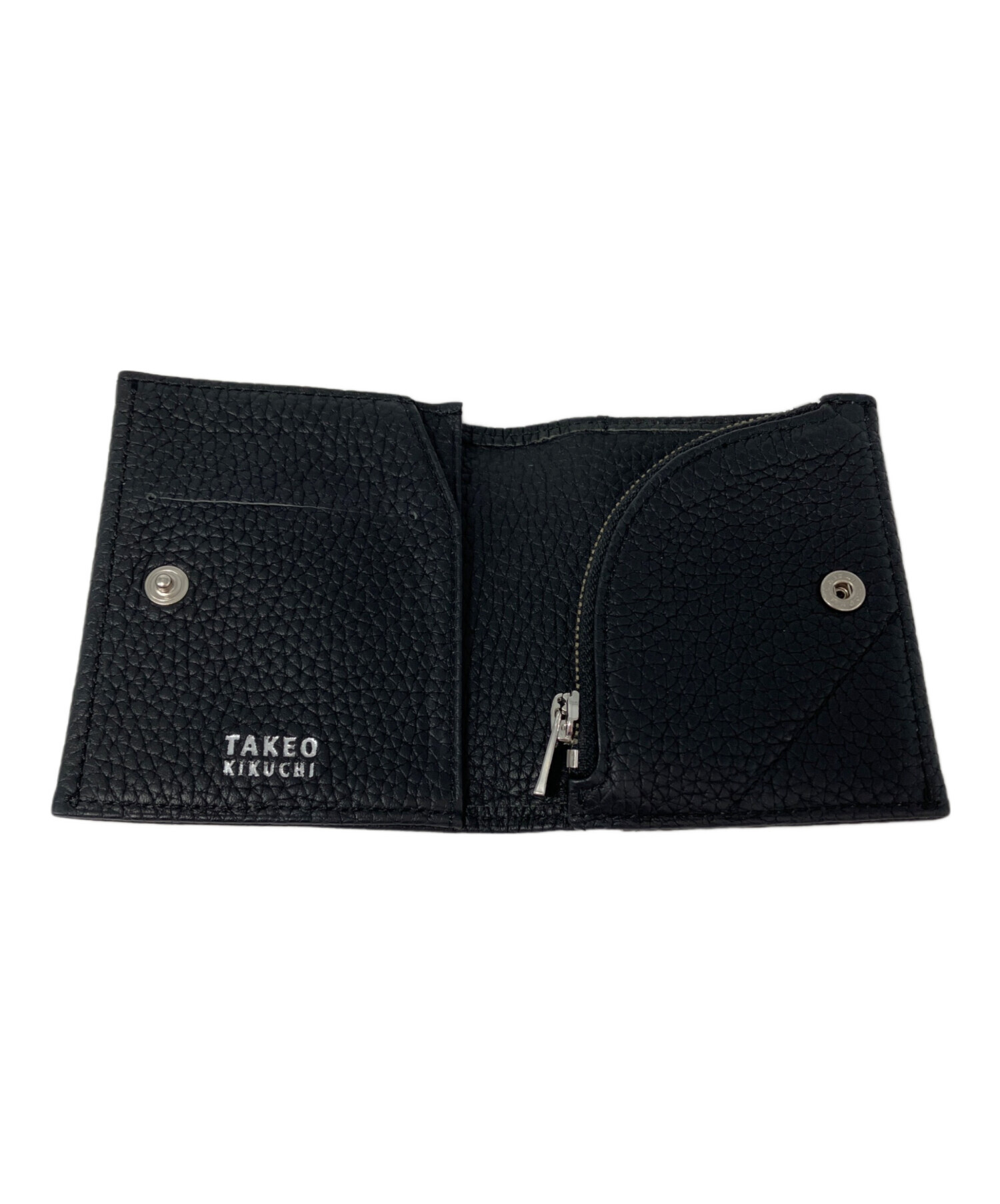 中古・古着通販】TAKEO KIKUCHI (タケオキクチ) 2つ折り財布 ブラック