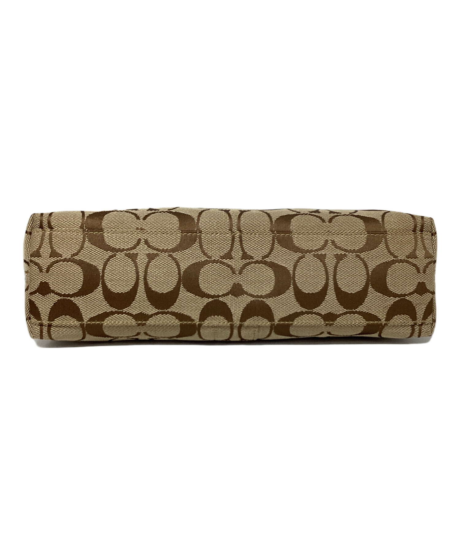中古・古着通販】COACH (コーチ) シグネチャー ハンドバッグ ベージュ 中古・古着通販】COACH (コーチ) シグネチャー ハンドバッグ ベージュ