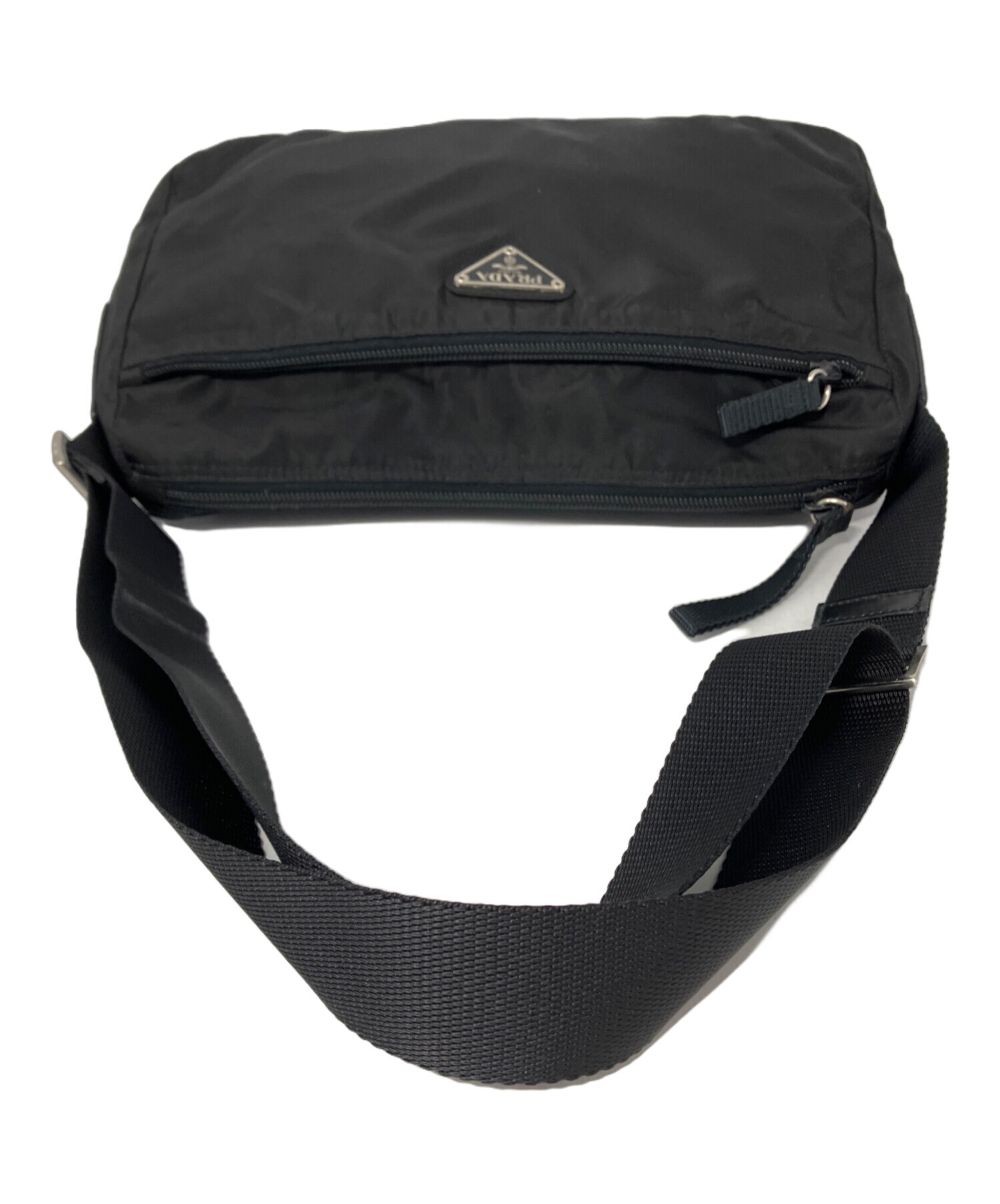 中古・古着通販】PRADA (プラダ) ナイロンショルダーバッグ ブラック