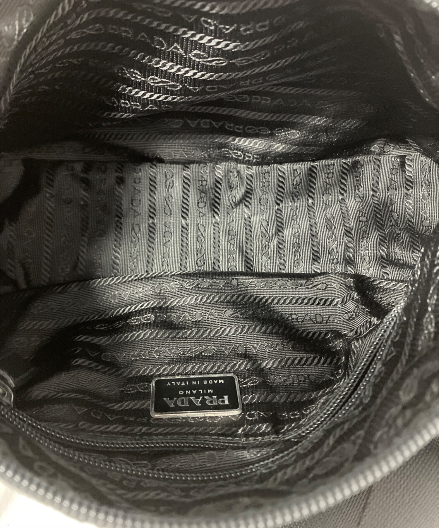 中古・古着通販】PRADA (プラダ) ナイロンショルダーバッグ ブラック