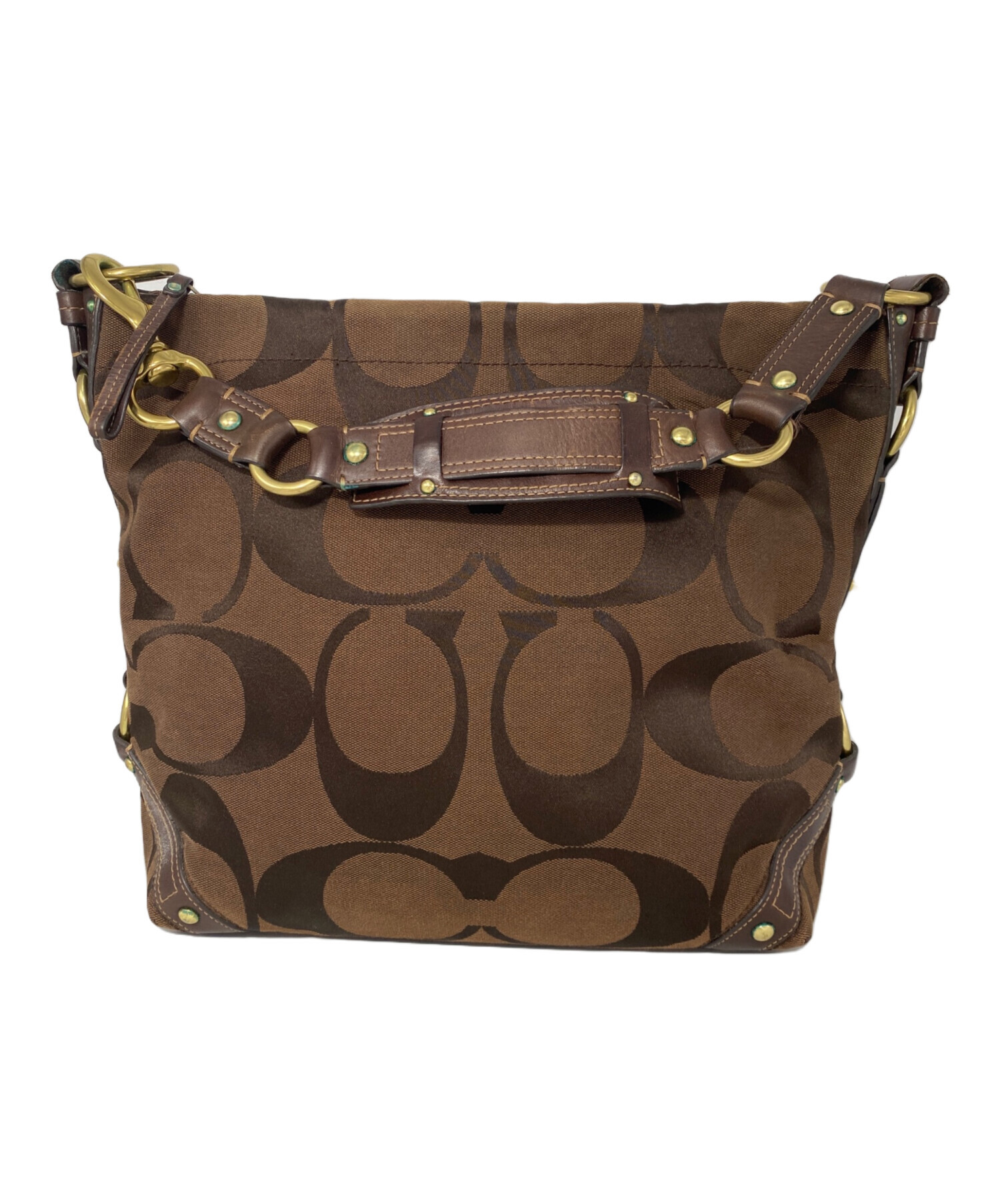 中古・古着通販】COACH (コーチ) ショルダーバッグ ダークブラウン 