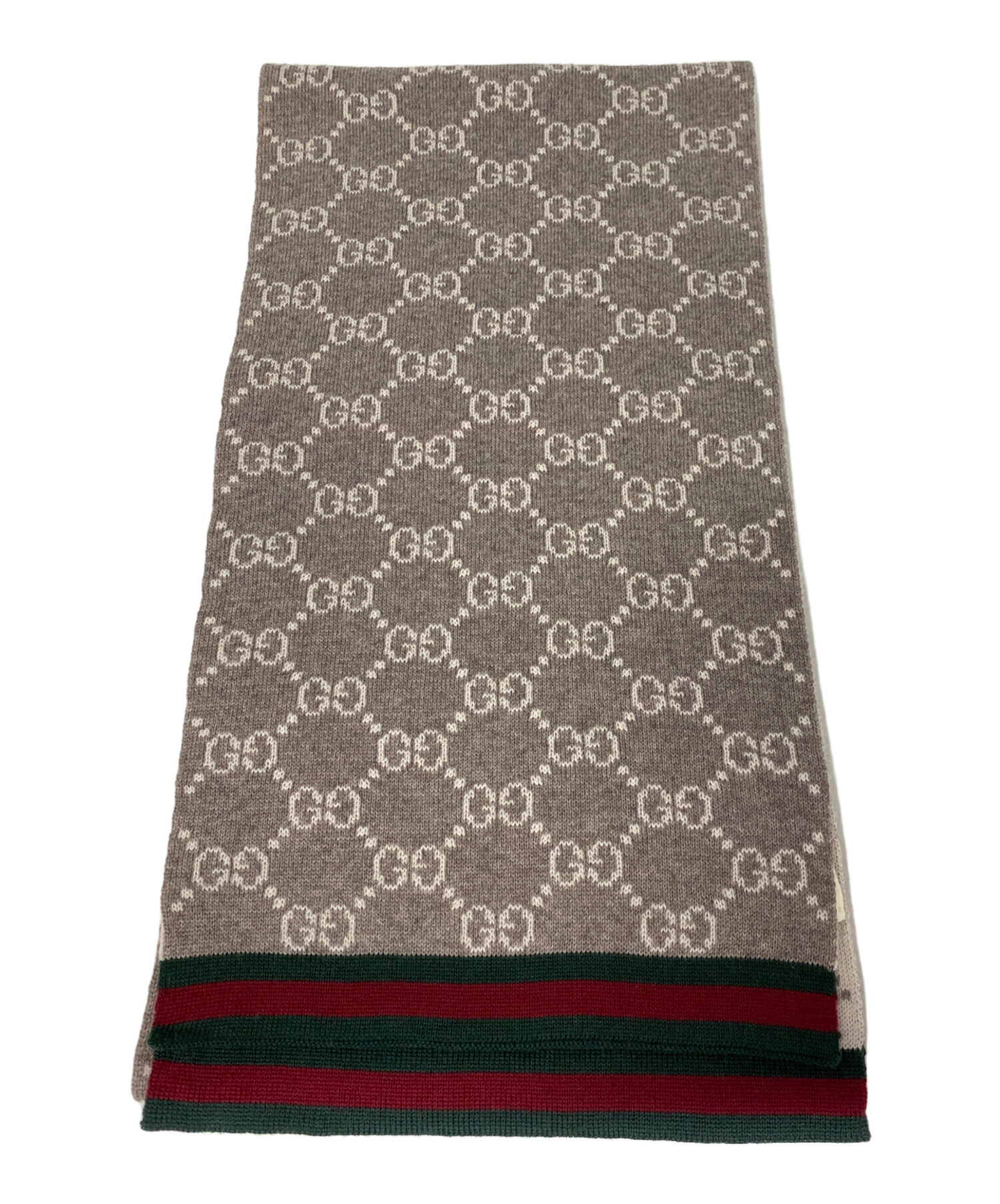 GUCCI GG パターン ウィンタースカーフ GUCCI ロゴマフラー 中古・古着通販】GUCCI (グッチ) GGパターンウィンタースカーフ
