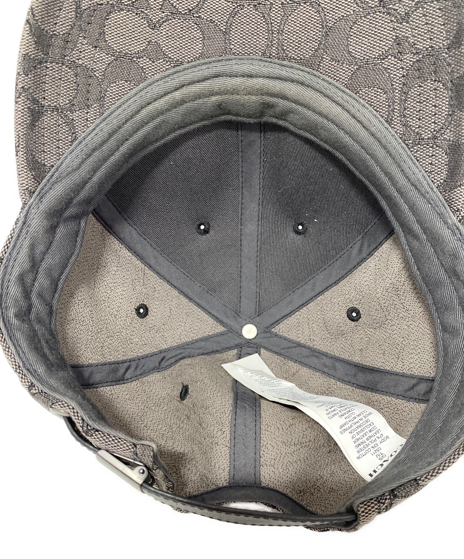 中古・古着通販】COACH (コーチ) キャップ ブラック｜ブランド・古着