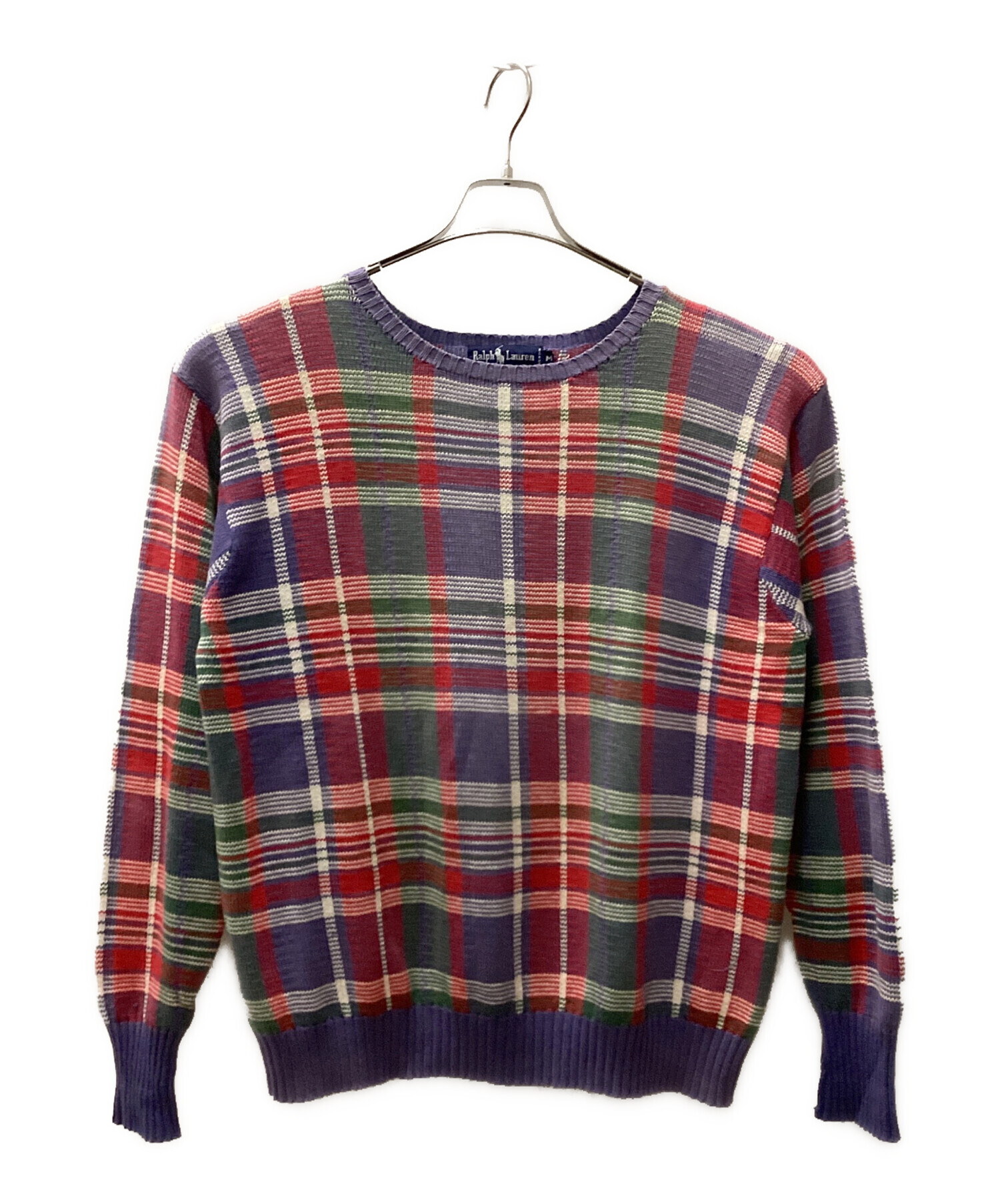 RALPH LAUREN ラルフローレン ヴィンテージ トレイ 店舗什器 中古・古着通販】RALPH LAUREN (ラルフローレン) 薄手ニット パープル
