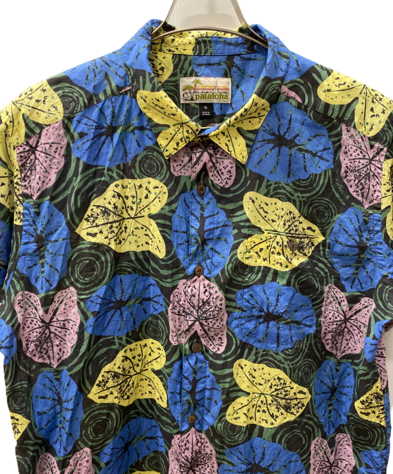 中古・古着通販】pataloha (パタロハ) 半袖シャツ グリーン×ブルー 