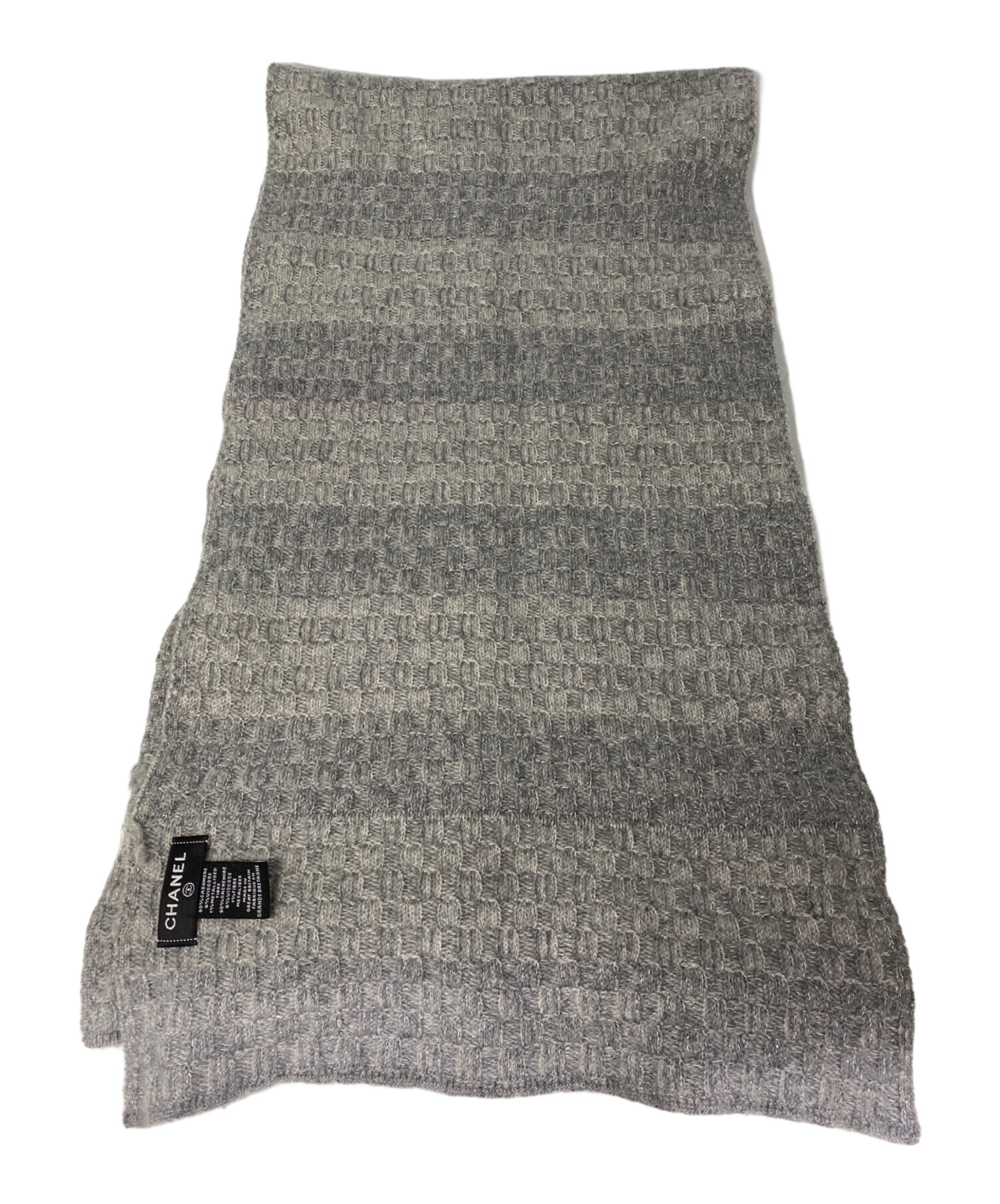 中古・古着通販】CHANEL (シャネル) カシミヤストール グレー