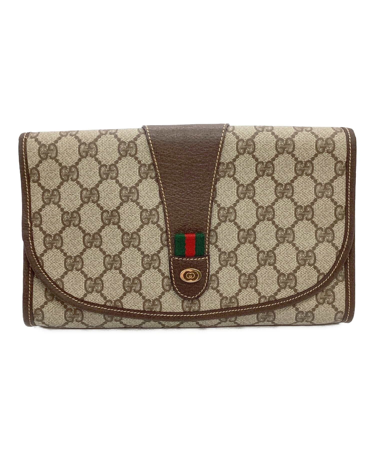 中古・古着通販】GUCCI (グッチ) セカンドバッグ ベージュ｜ブランド 