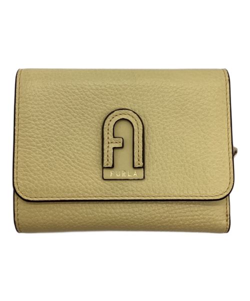 底値❗️新品未使用　FURLA 三つ折り財布 イエロー/グレー 1085000102090553_01_4587.jpeg