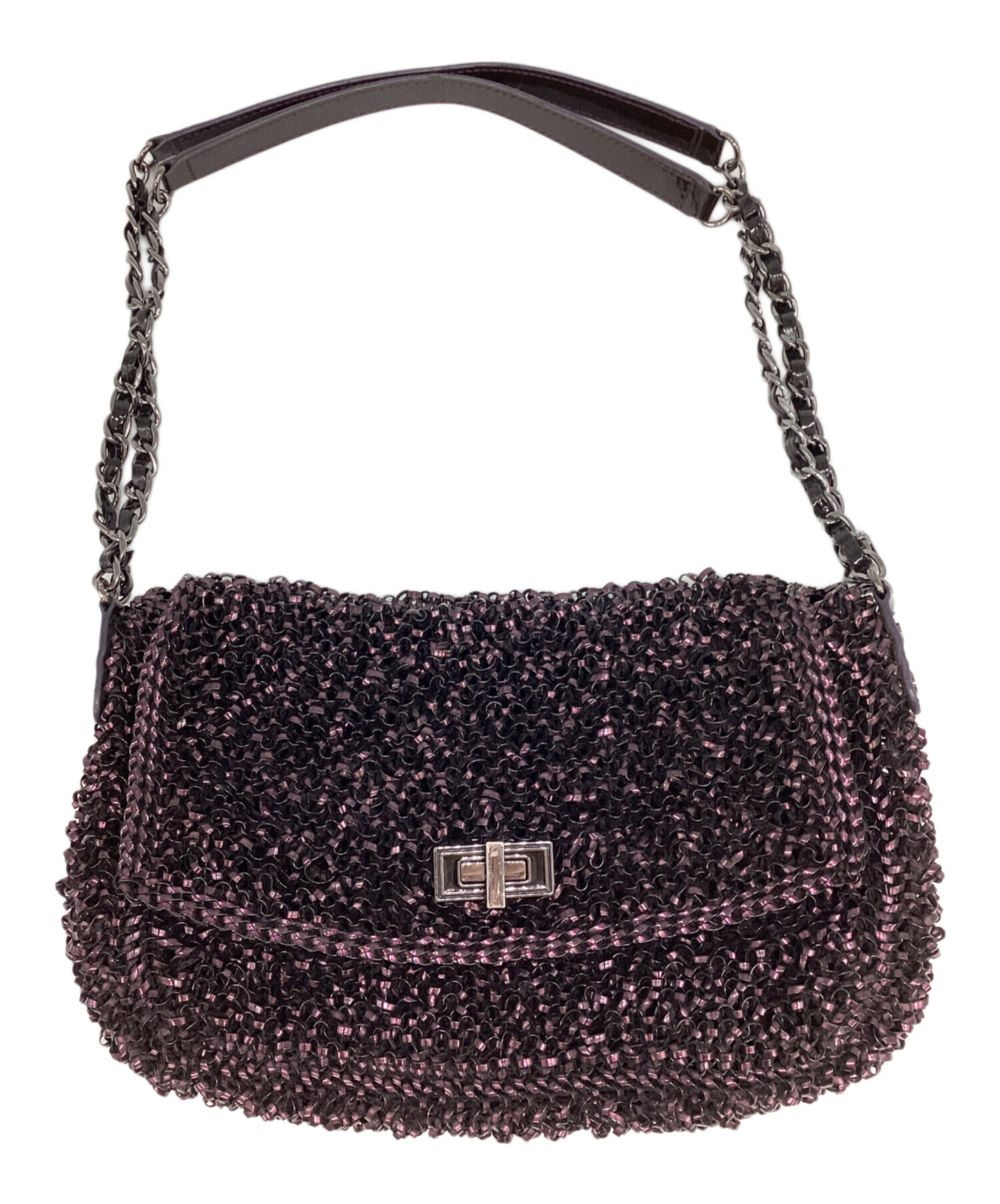 アンテプリマ ワイヤーバッグ パープル系 中古・古着通販】ANTEPRIMA (アンテプリマ) ワイヤーバッグ パープル