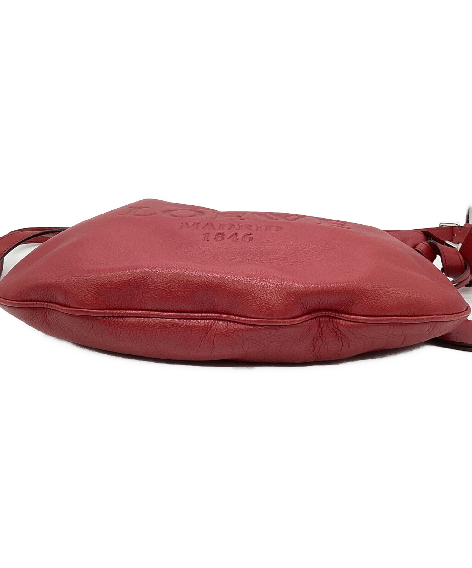 LOEWE レザー2wayショルダーバッグ ハンドバッグレッド 赤 LOEWE ロエベ 2WAYショルダー PIEL VACUNA COWHIDE 318.32.C86