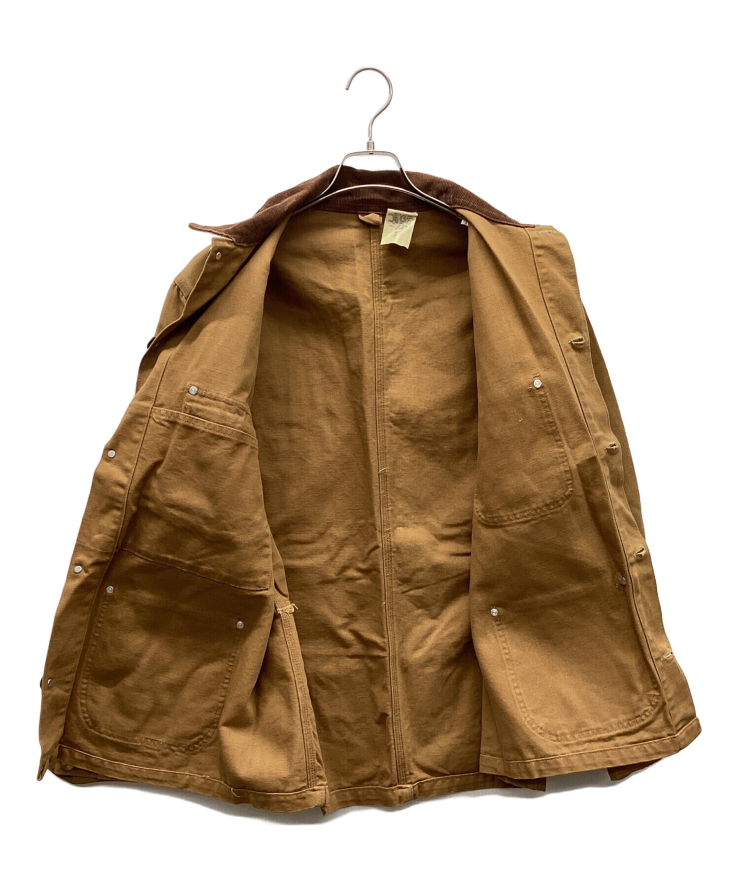 中古・古着通販】CarHartt (カーハート) カバーオール ブラウン サイズ 中古・古着通販】CarHartt (カーハート) カバーオール ブラウン サイズ