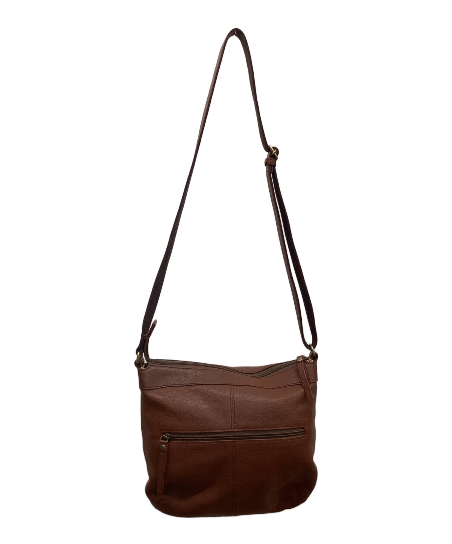 Dakotaブラウンレザー ショルダーバッグ 中古・古着通販】DAKOTA (ダコタ) レザーショルダーバッグ