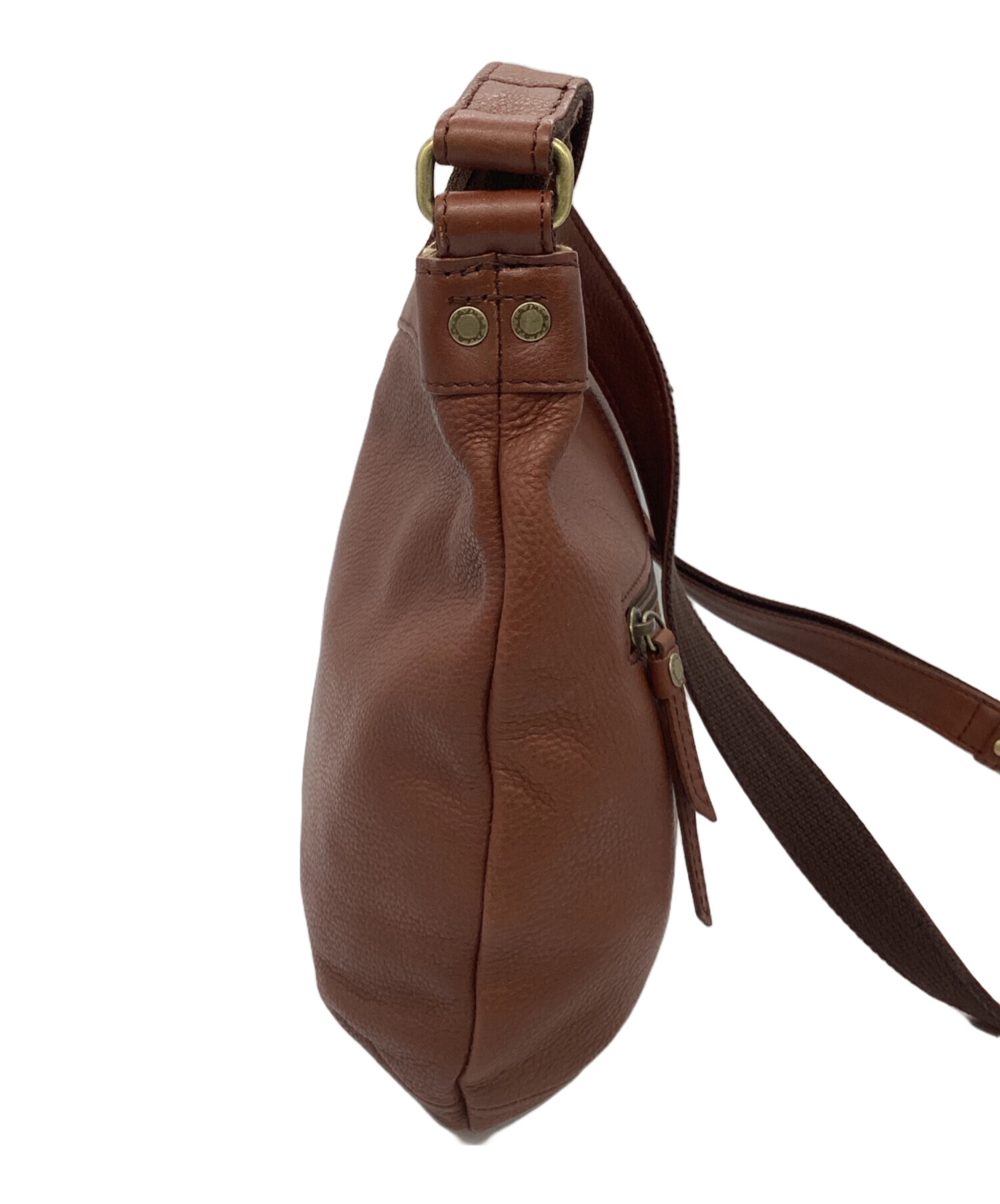 ダコタDakota　ブラウンレザーショルダーバッグ　未使用 中古・古着通販】DAKOTA (ダコタ) レザーショルダーバッグ