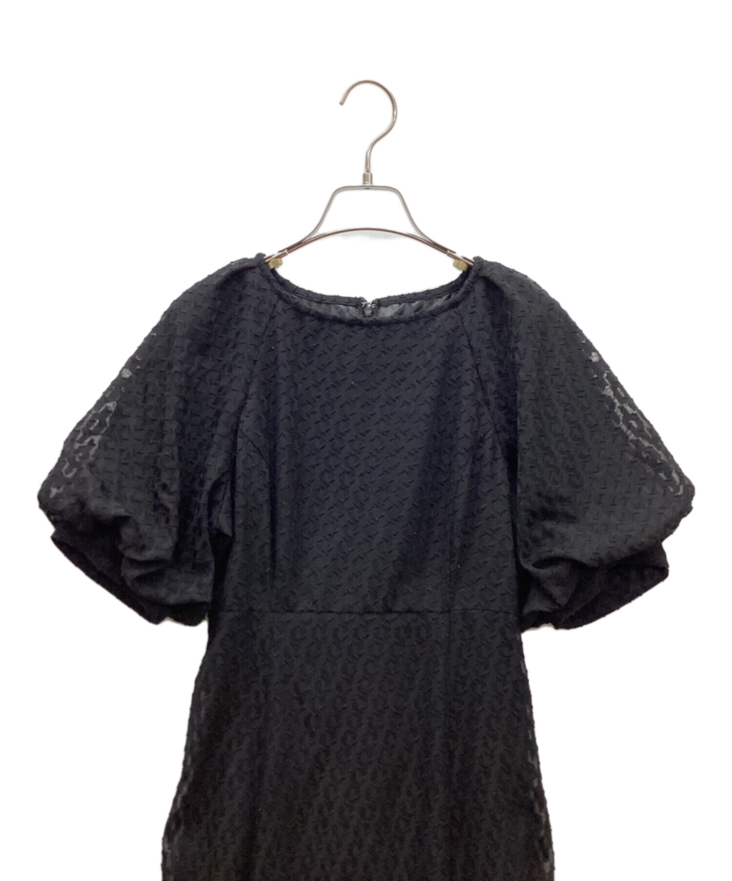 中古・古着通販】nairo (ナイロ) シアージャガードワンピース