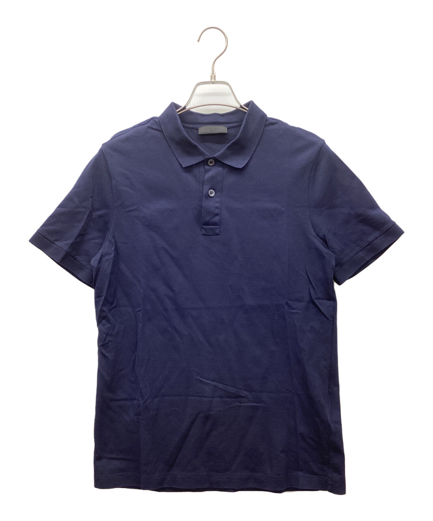 PRADA ネイビー ポロシャツ S 中古・古着通販】PRADA (プラダ) 半袖ポロシャツ ネイビー