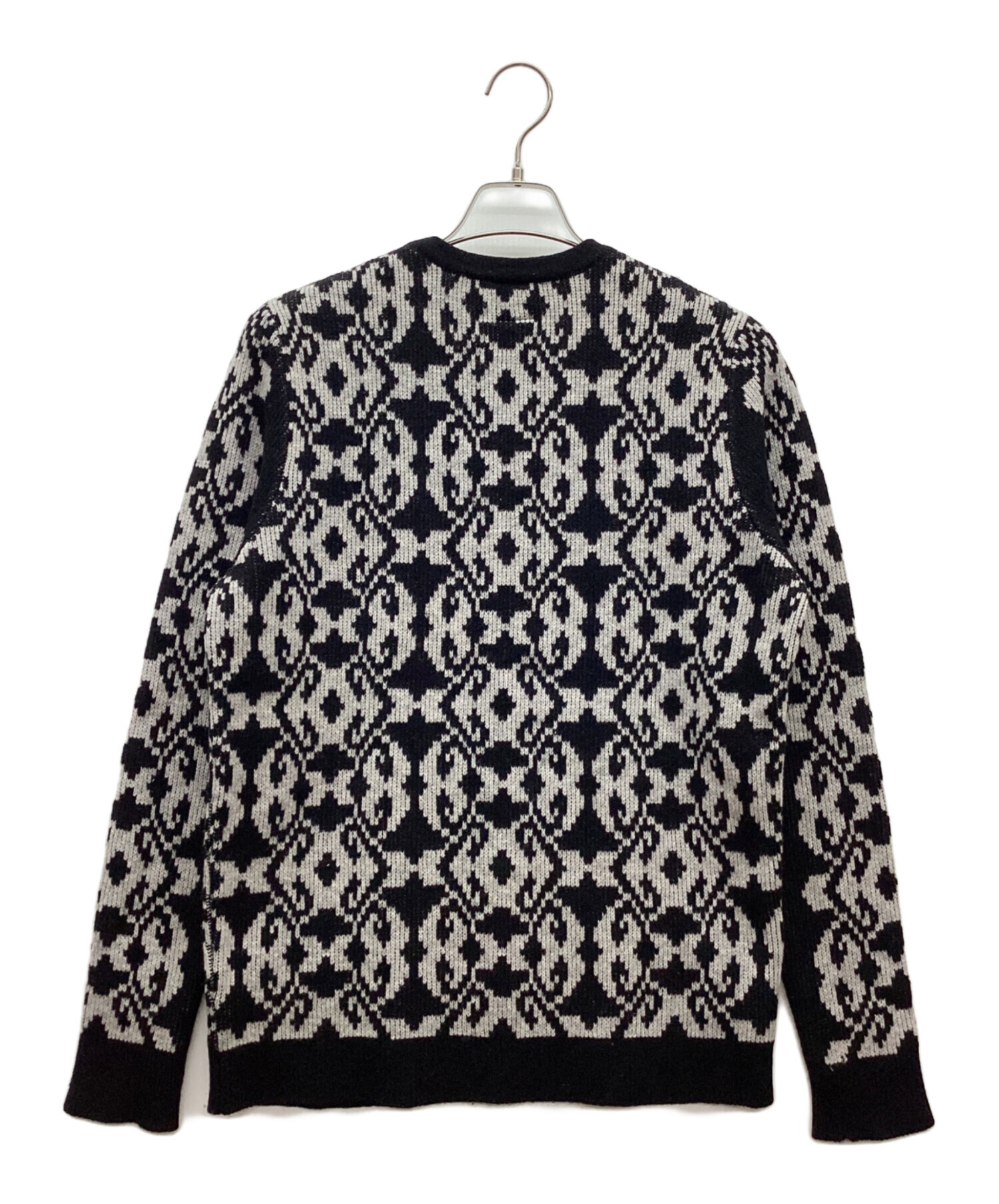 クルーネック ブラック ニット セーター スワール模様 Stussy STUSSY
