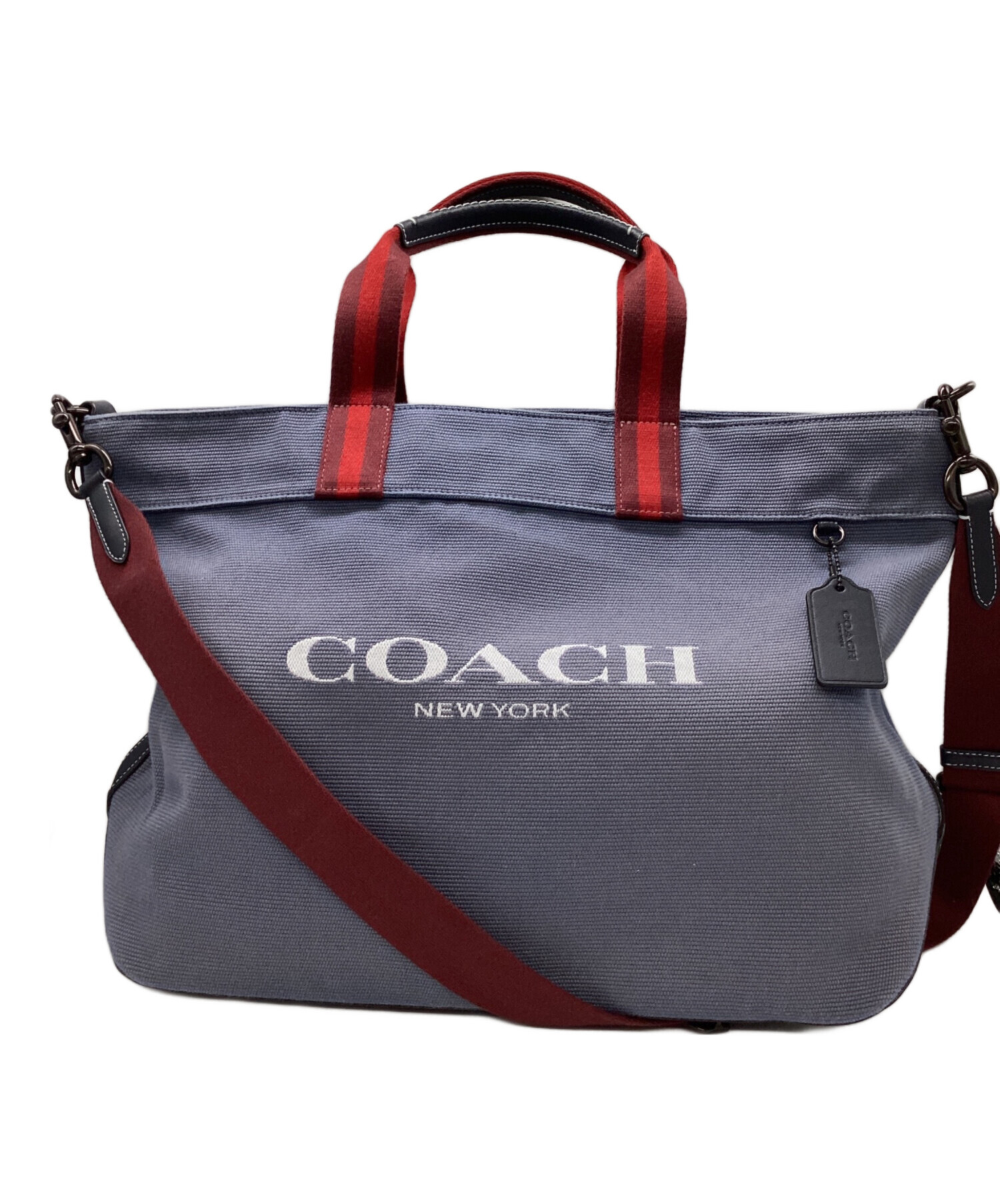 中古・古着通販】COACH (コーチ) 2WAYキャンバストートバッグ レッド