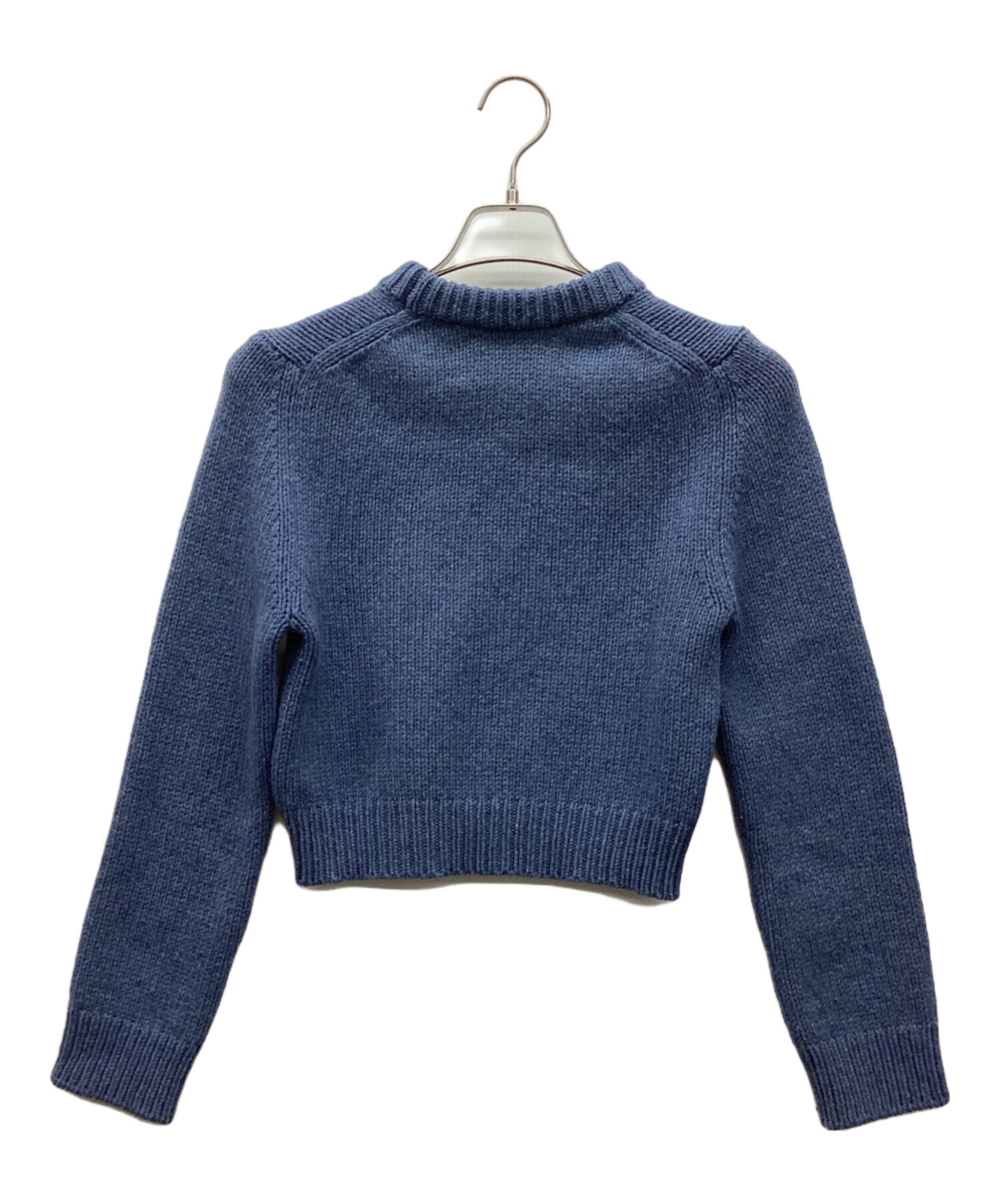美品 マークジェイコブス 肉厚ウール ドライバーズニット S ネイビー 中古・古着通販】MARC JACOBS (マークジェイコブス) ショート丈ニット