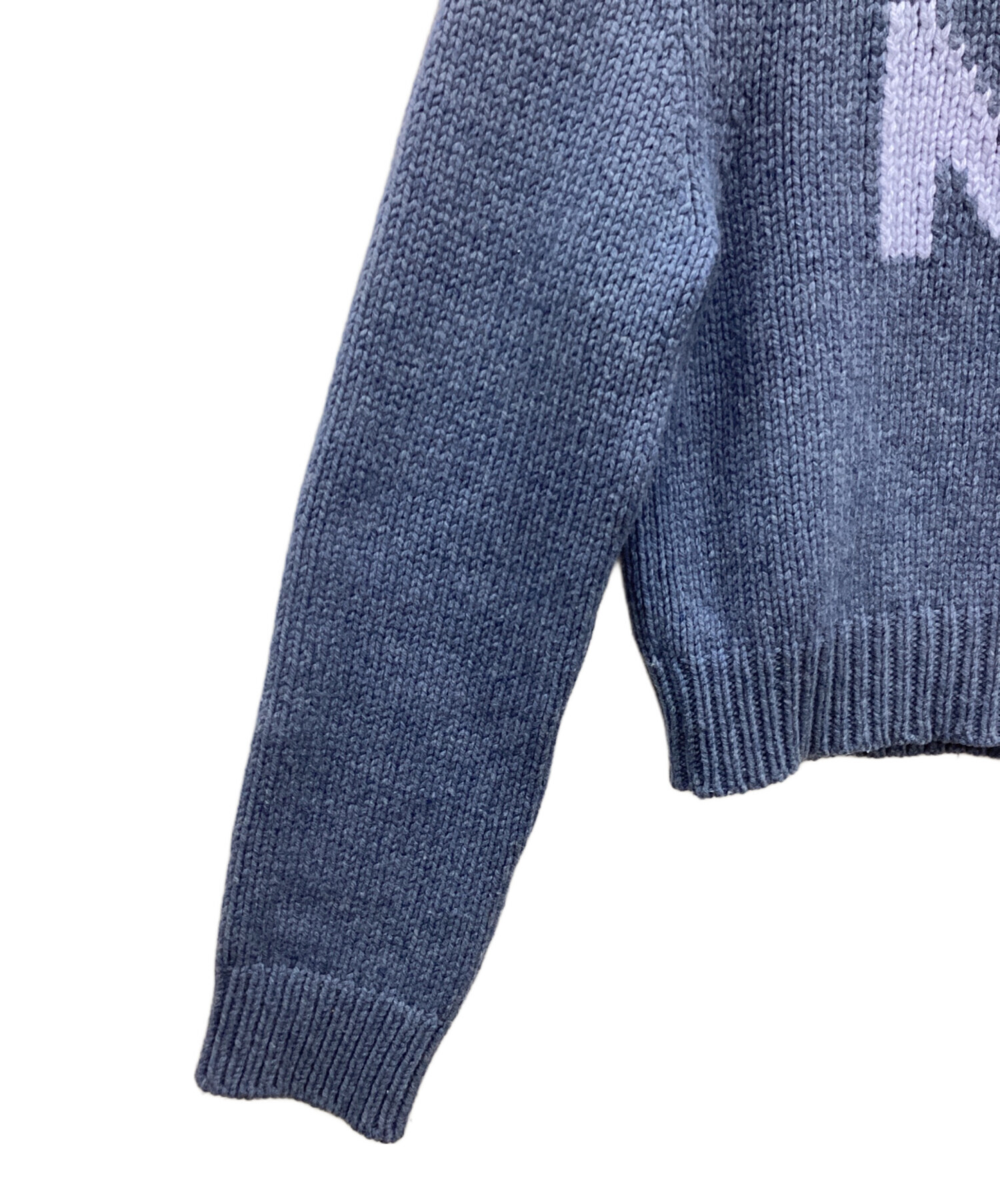 美品 マークジェイコブス 肉厚ウール ドライバーズニット S ネイビー 中古・古着通販】MARC JACOBS (マークジェイコブス) ショート丈ニット
