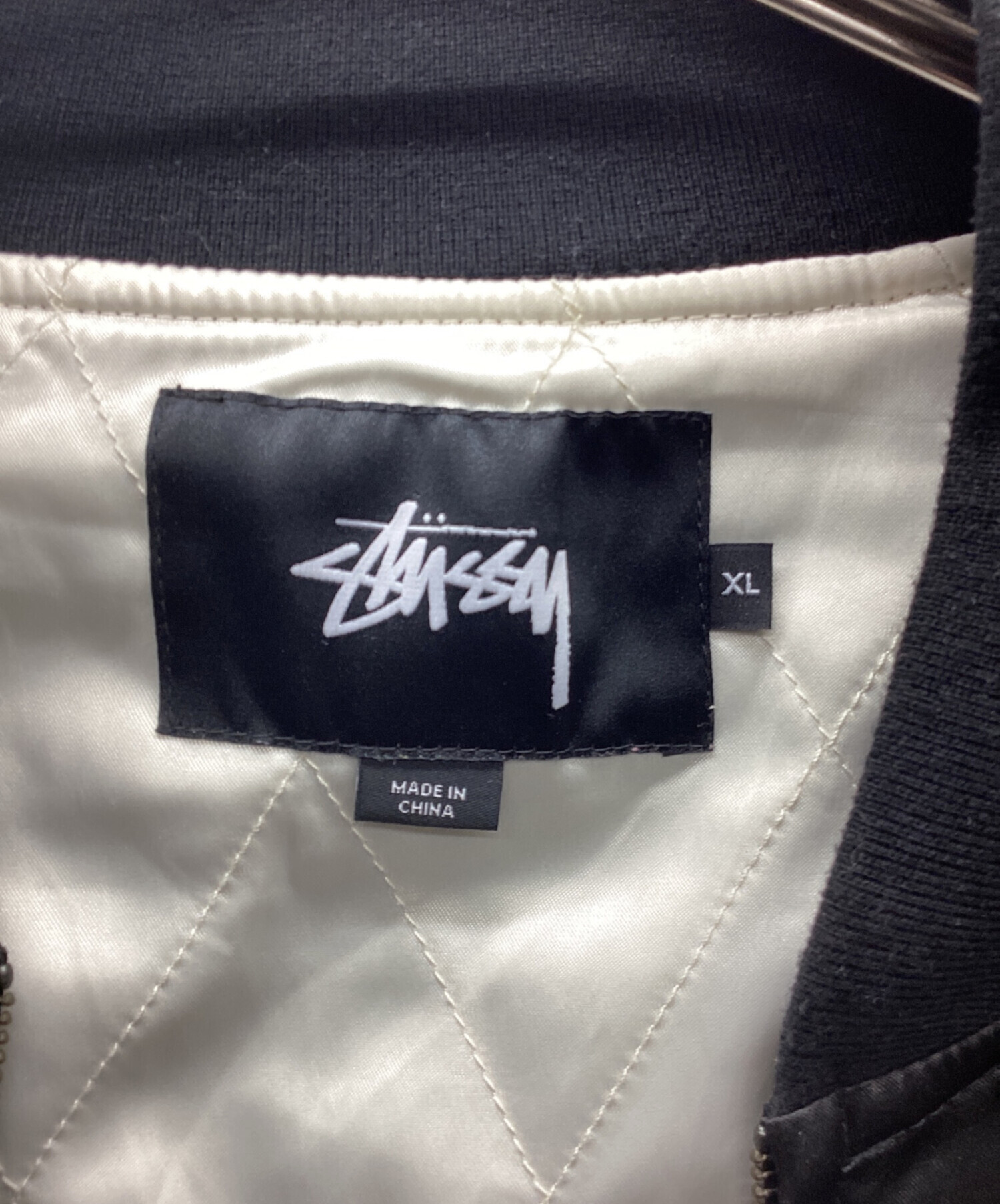 中古・古着通販】stussy (ステューシー) スカジャン ブラック サイズ