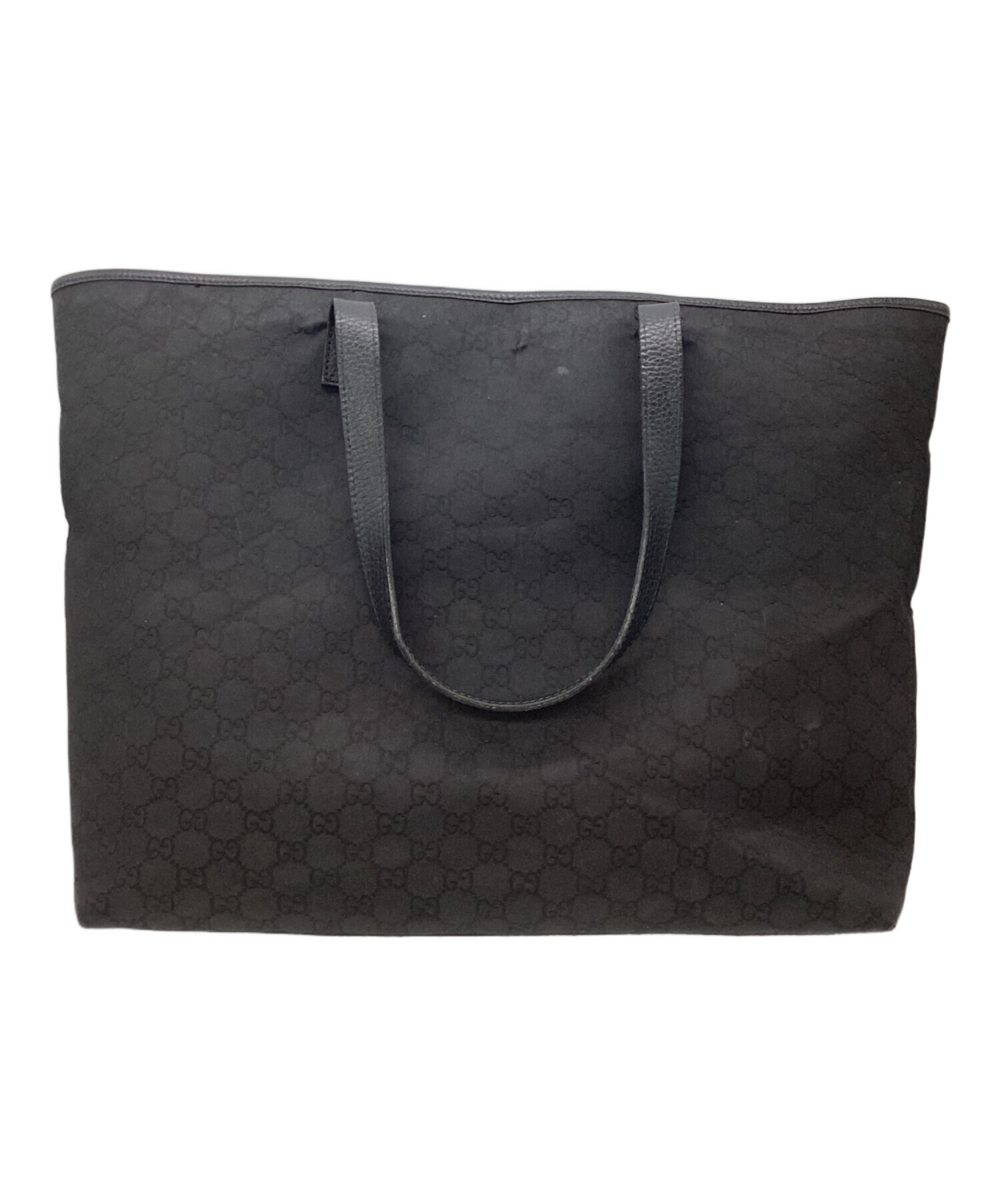 中古・古着通販】GUCCI (グッチ) GGキャンバストートバッグ ブラック