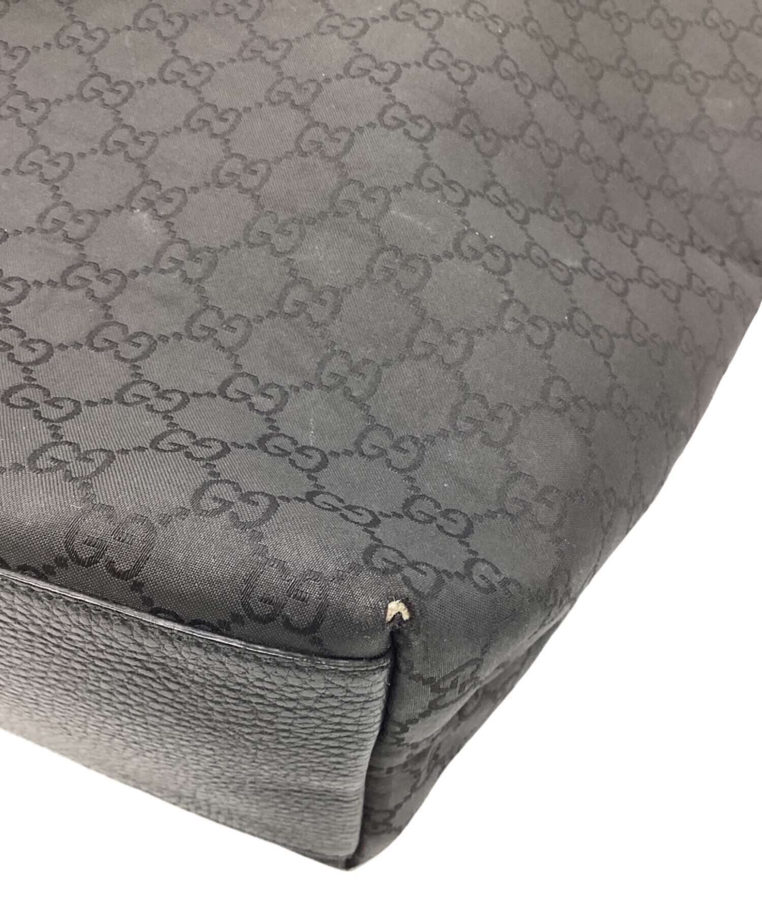 中古・古着通販】GUCCI (グッチ) GGキャンバストートバッグ ブラック