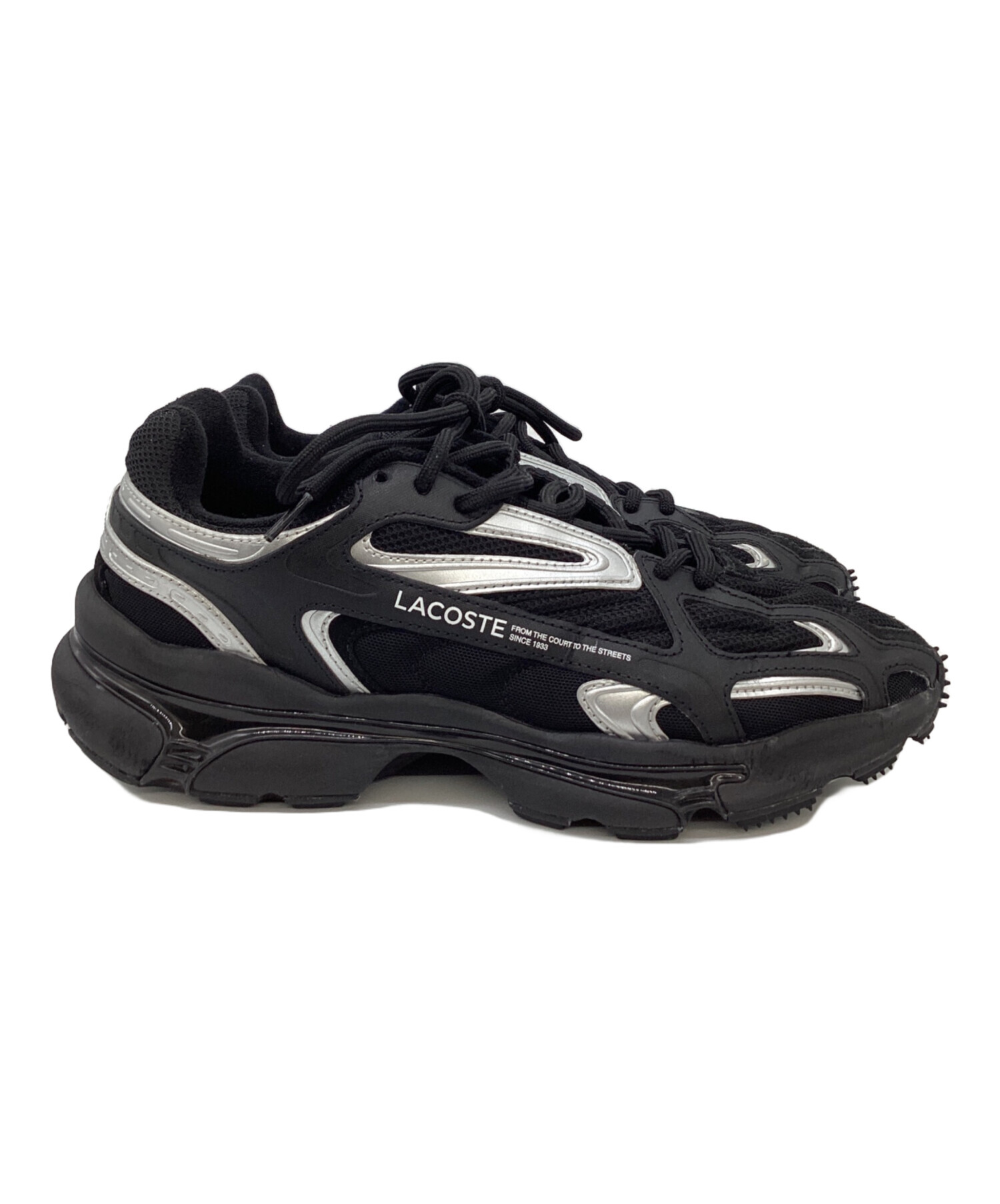 中古・古着通販】LACOSTE (ラコステ) スニーカー ブラック サイズ:27.5 
